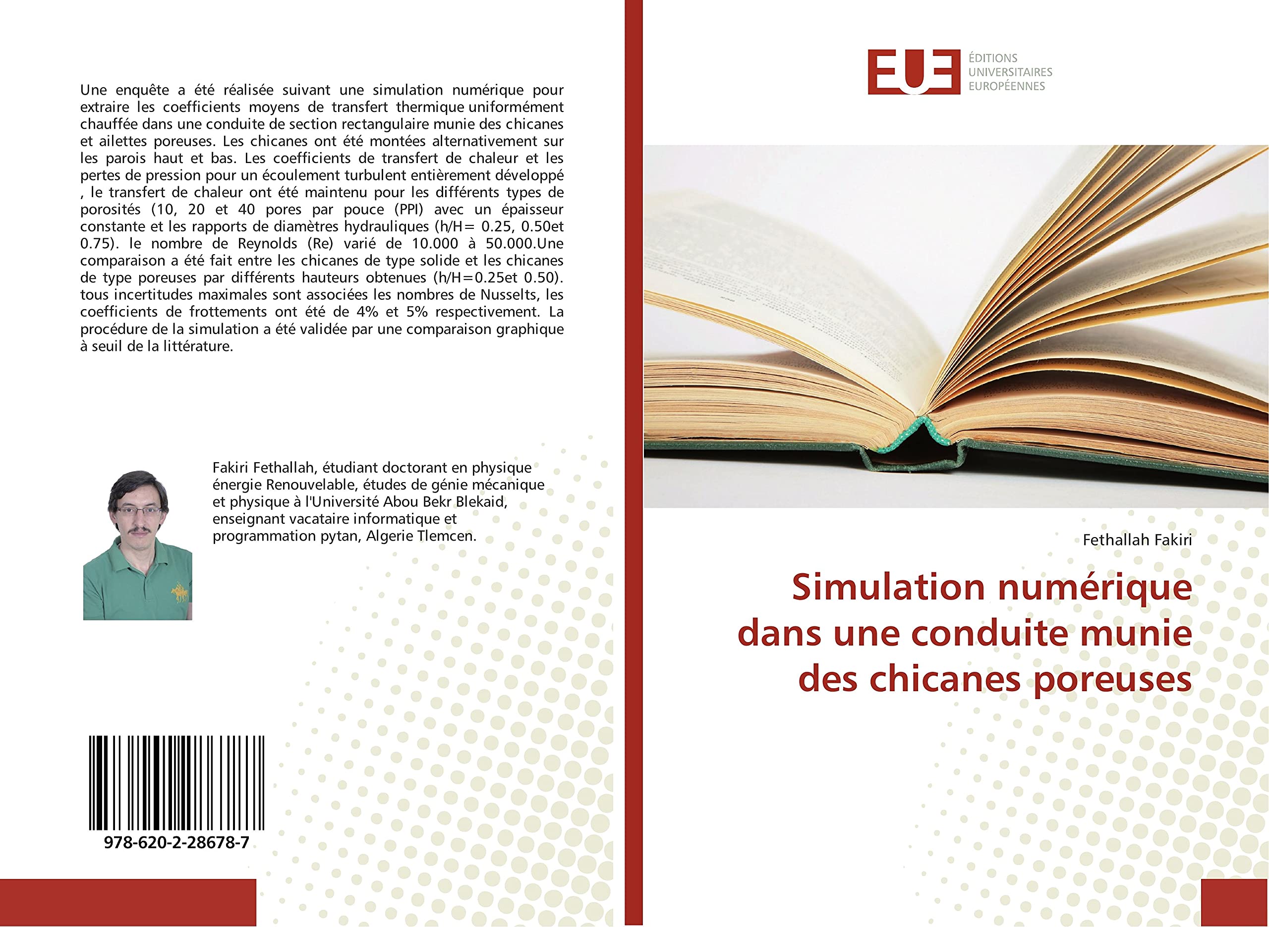 Simulation numerique dans une conduite munie des chicanes poreuses book