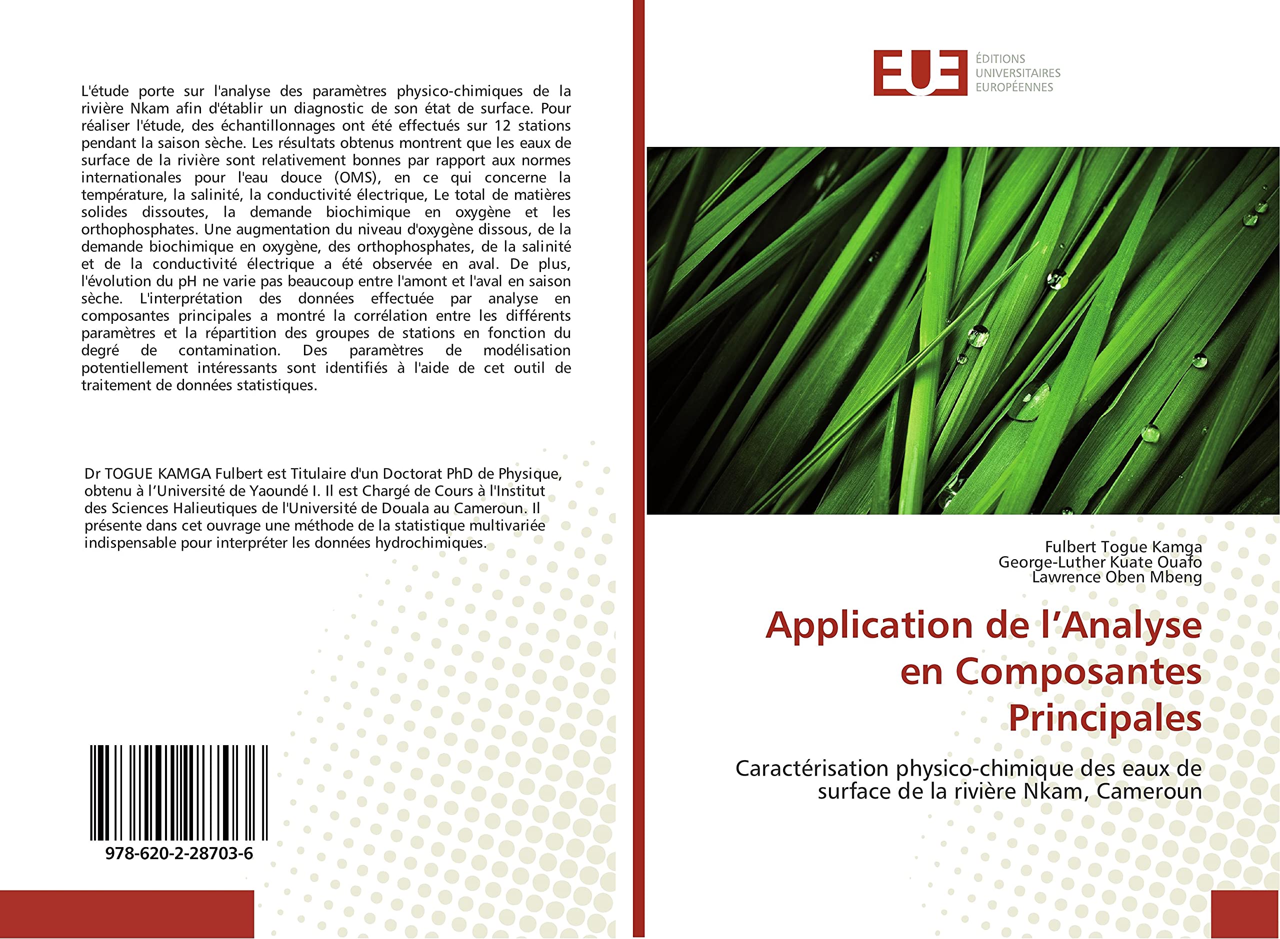 Application de l'Analyse en CompoSantes Principales: Caracterisation physico-chimique des eaux de surface de la rivière Nkam, Cameroun book