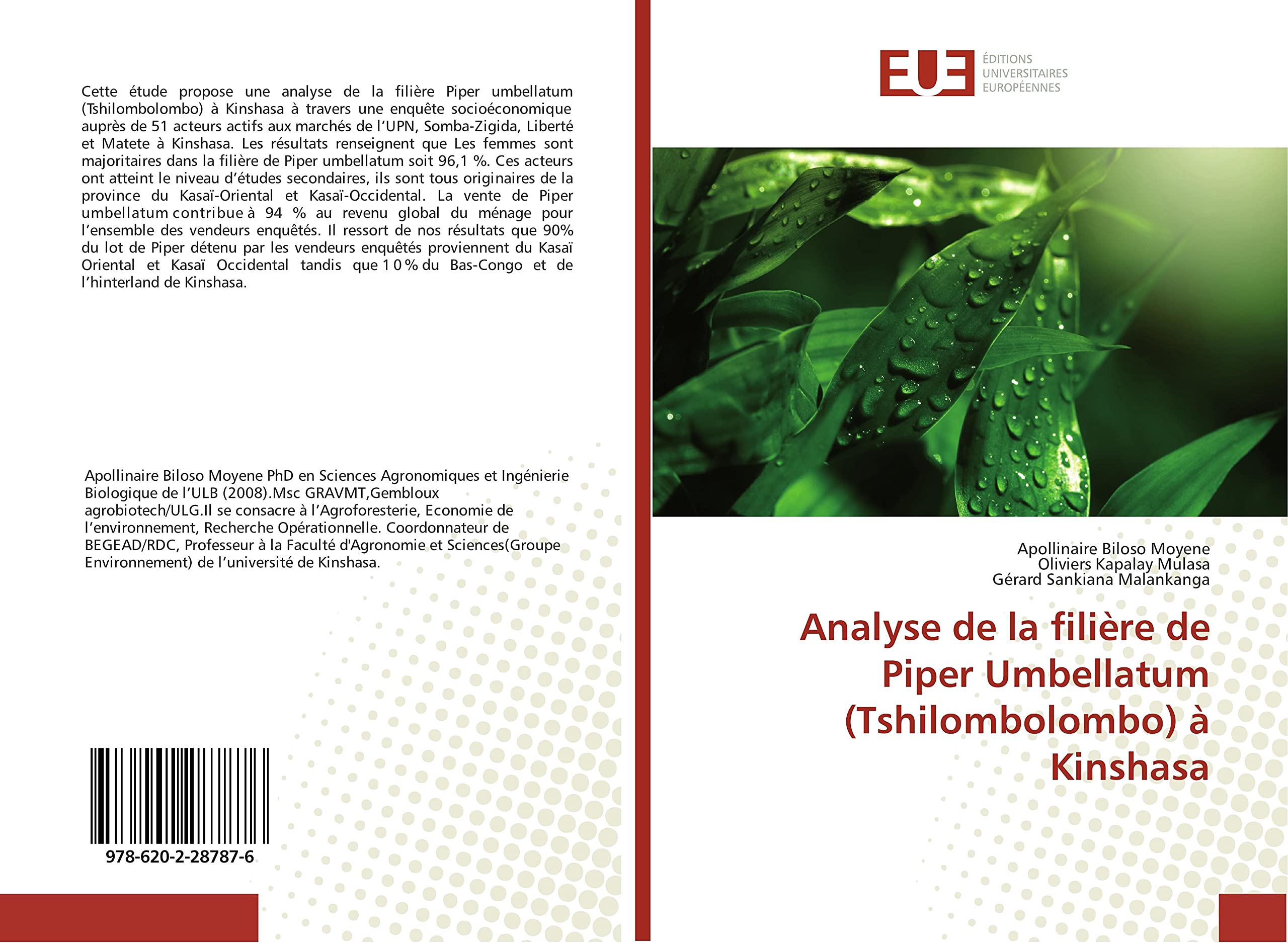 Analyse de la filière de Piper Umbellatum (Tshilombolombo) à Kinshasa book