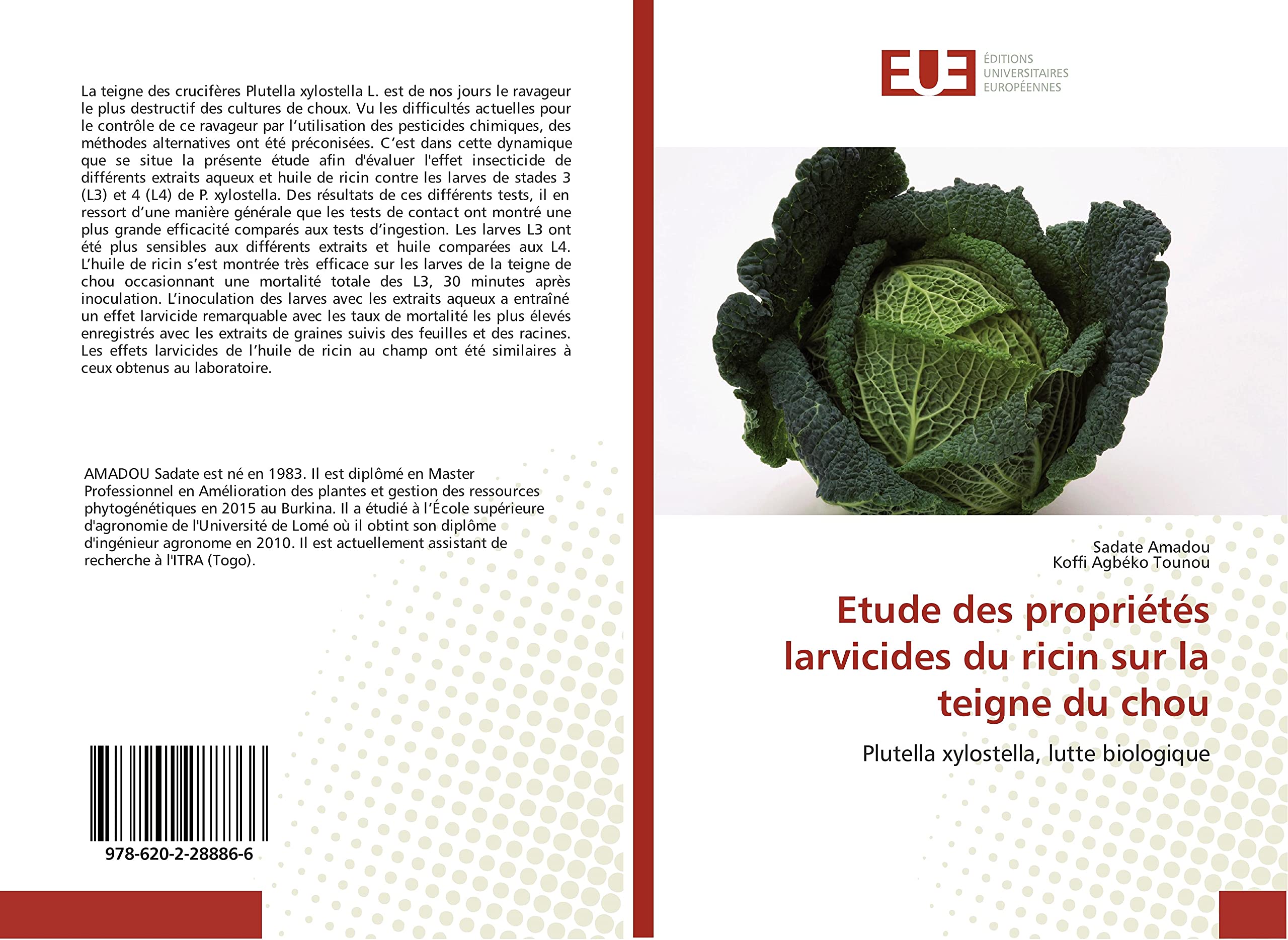 Etude des propriétés larvicides du ricin sur la teigne du chou: Plutella xylostella, lutte biologique book