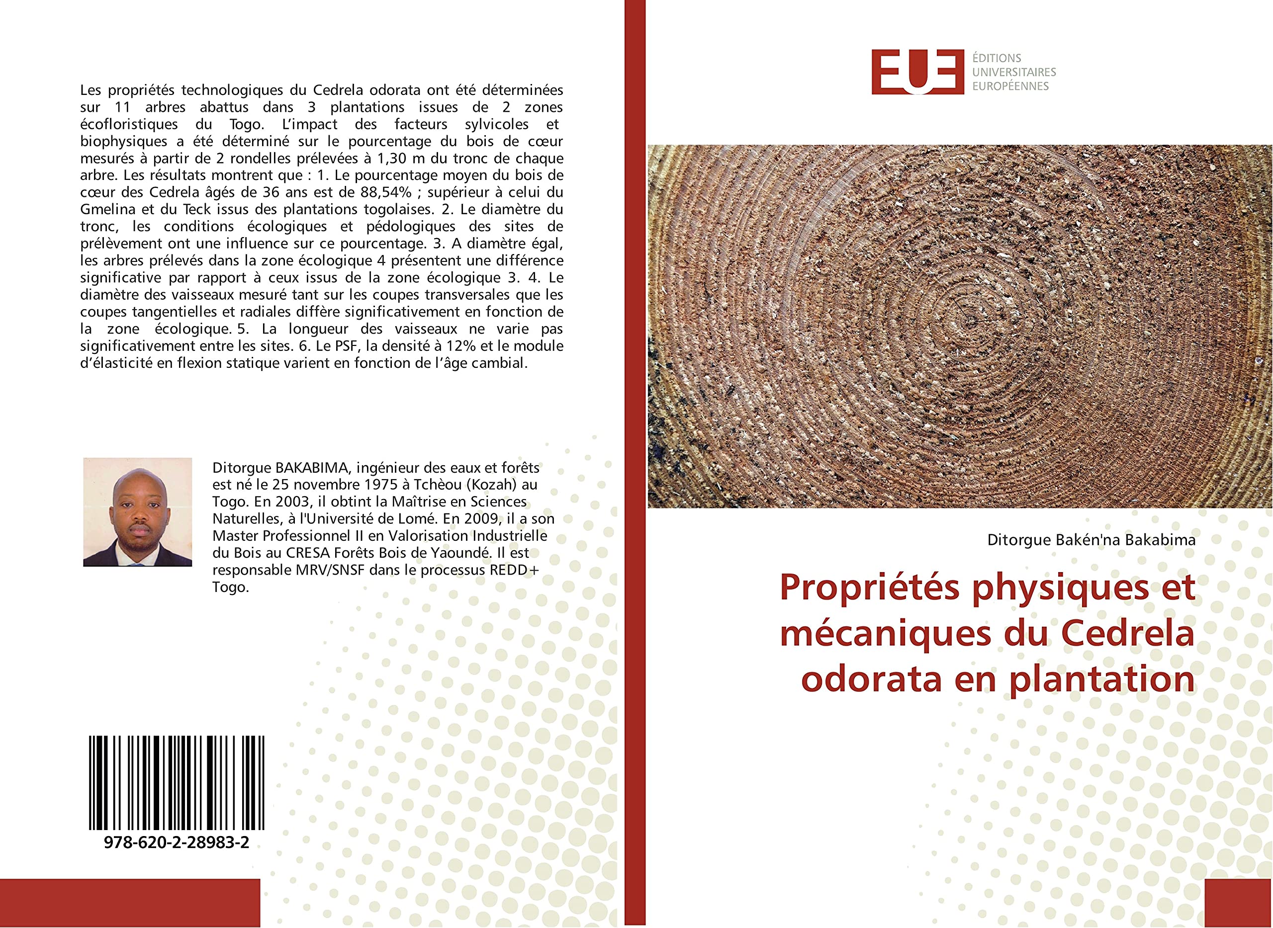 Propriétés physiques et mécaniques du Cedrela odorata en plantation book