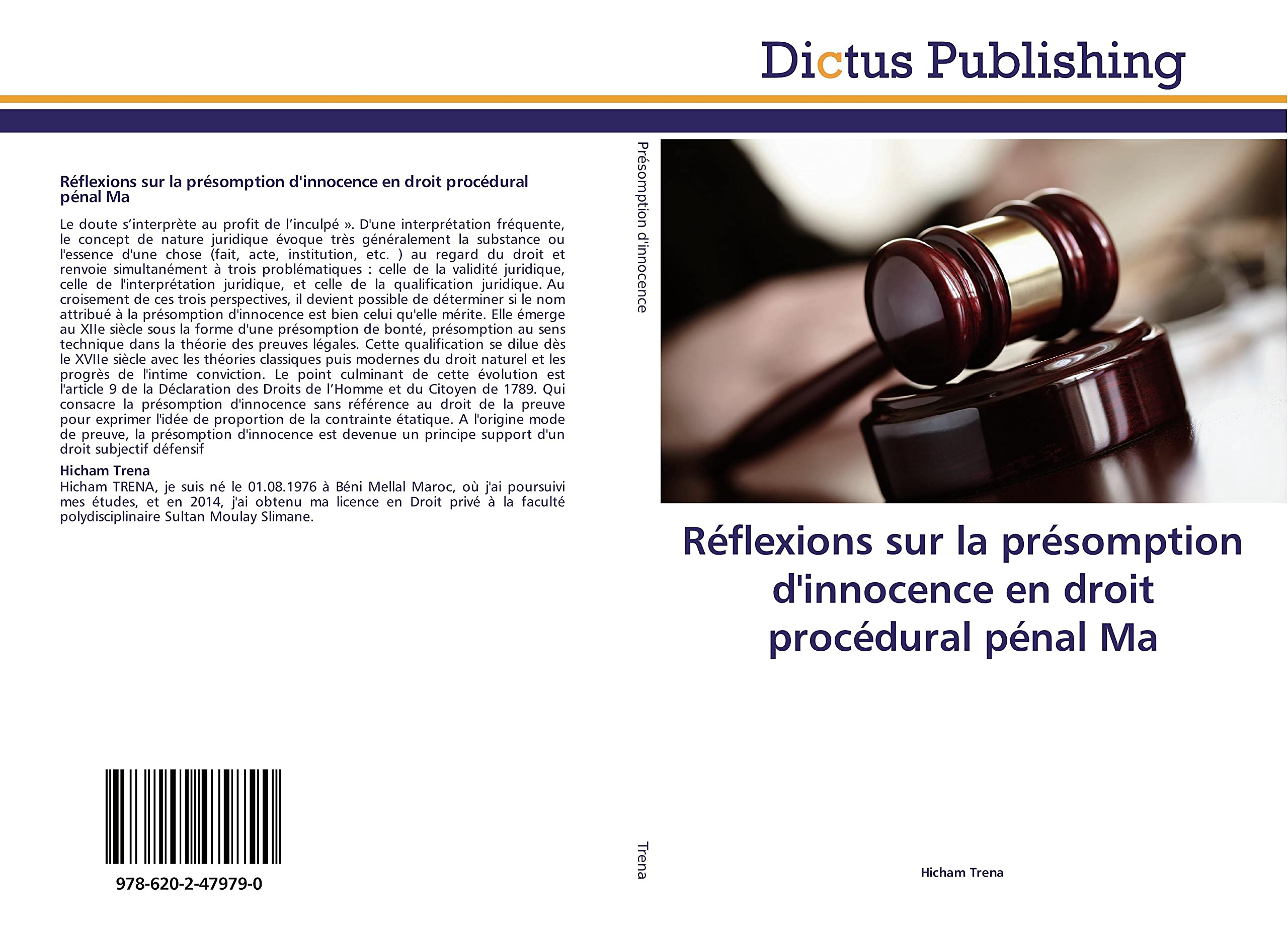 Réflexions sur la présomption d'innocence en droit procédural pénal marocain book