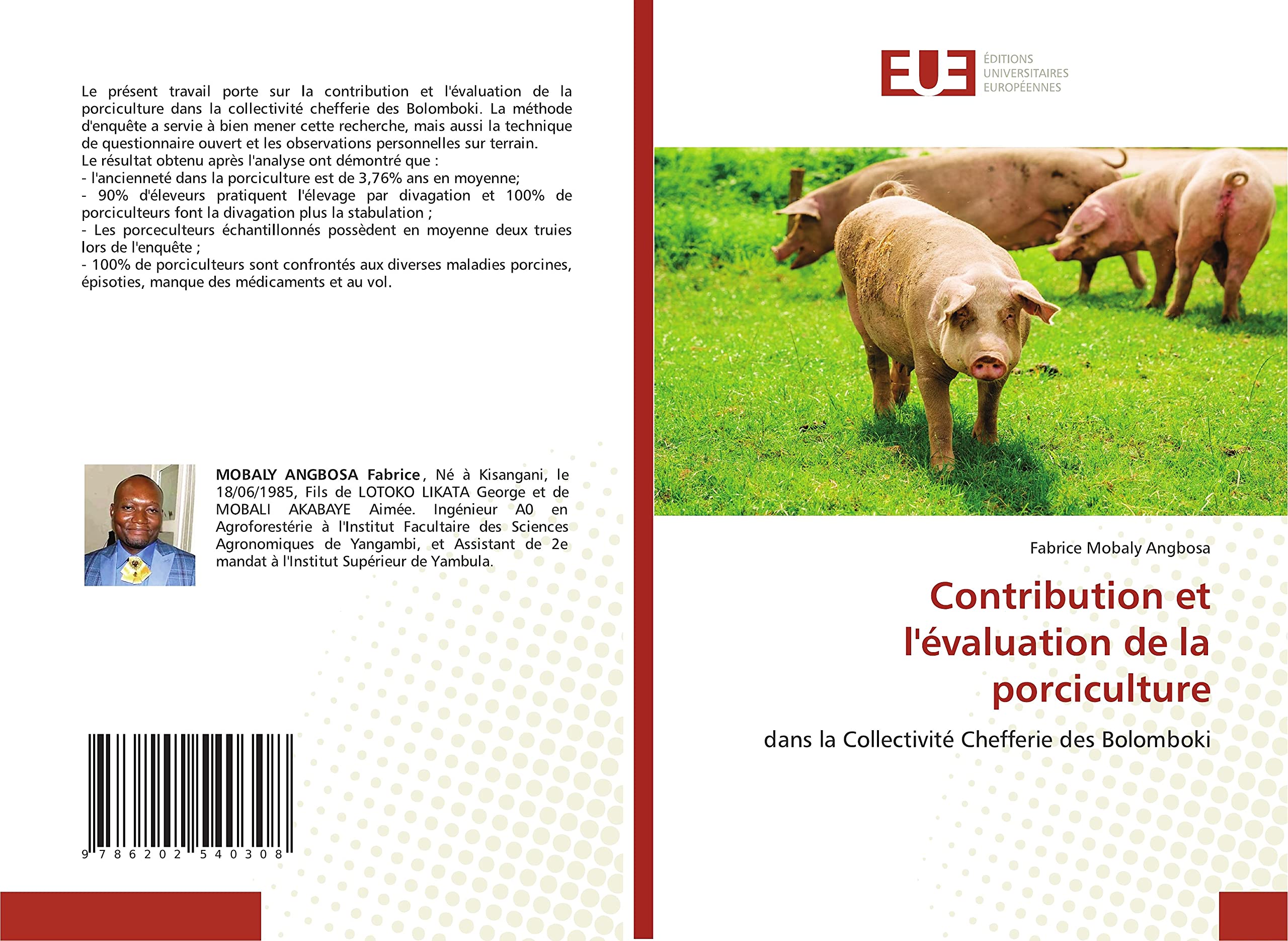 Contribution et l'évaluation de la porciculture: dans la Collectivité Chefferie des Bolomboki book