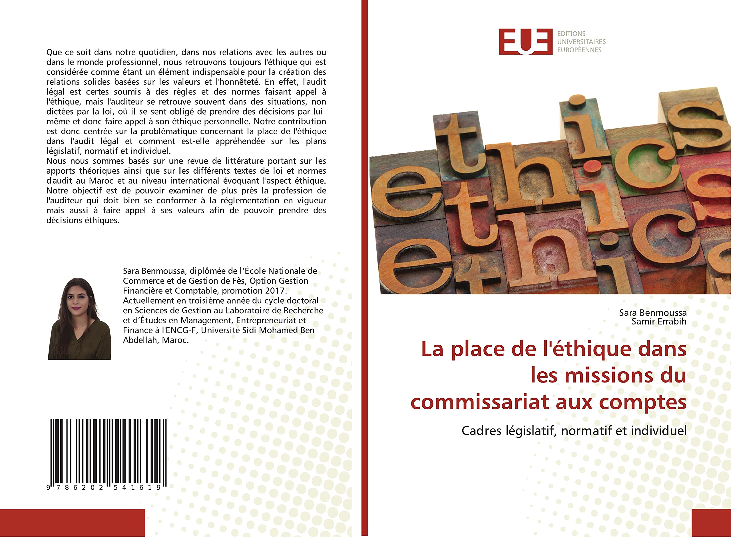 La place de l'éthique dans les missions du commissariat aux comptes: Cadres législatif, normatif et individuel book