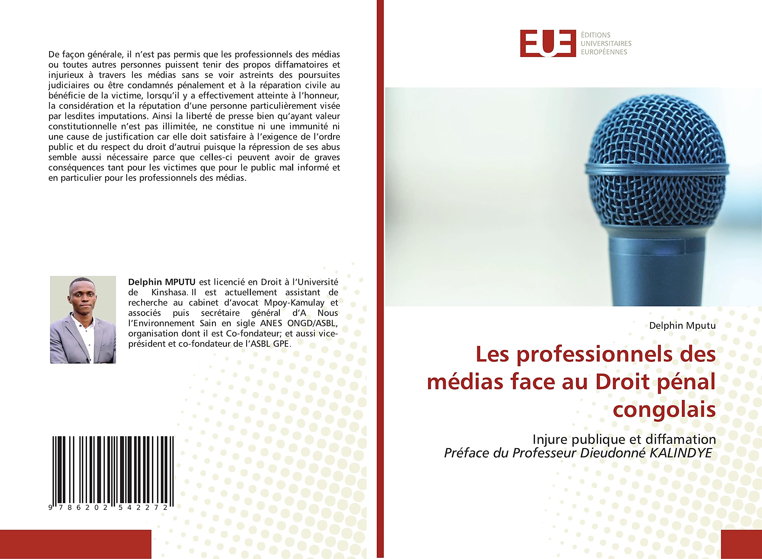 Les professionnels des médias face au Droit pénal congolais: Injure publique et diffamation Préface du Professeur Dieudonné KALINDYE book