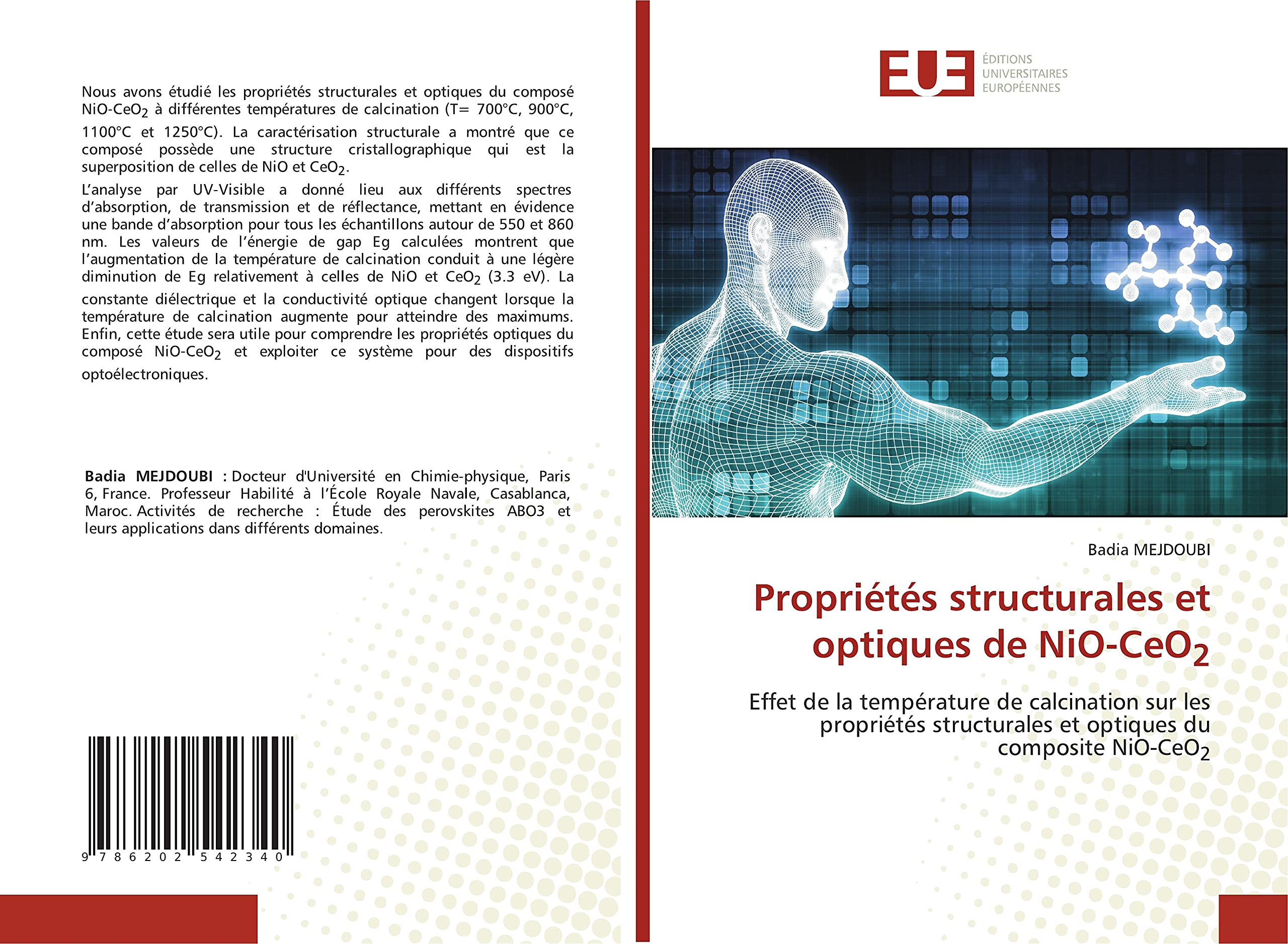 Propriétés structurales et optiques de NiO-CeO2: Effet de la température de calcination sur les propriétés structurales et optiques du composite NiO-CeO2 book