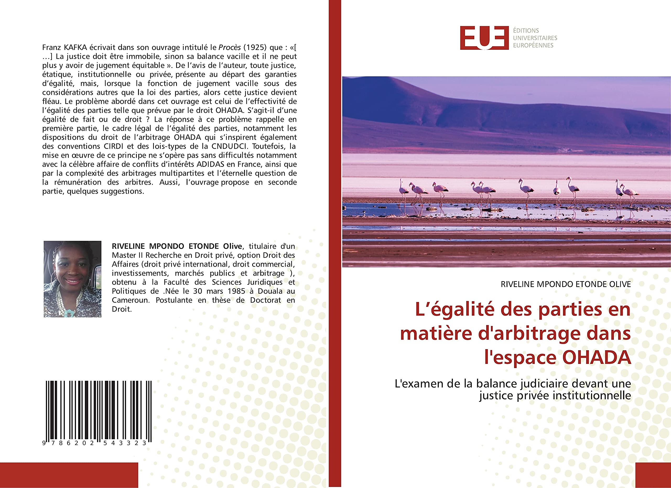 L’égalité des parties en matière d'arbitrage dans l'espace OHADA: L'examen de la balance judiciaire devant une justice privée institutionnelle book