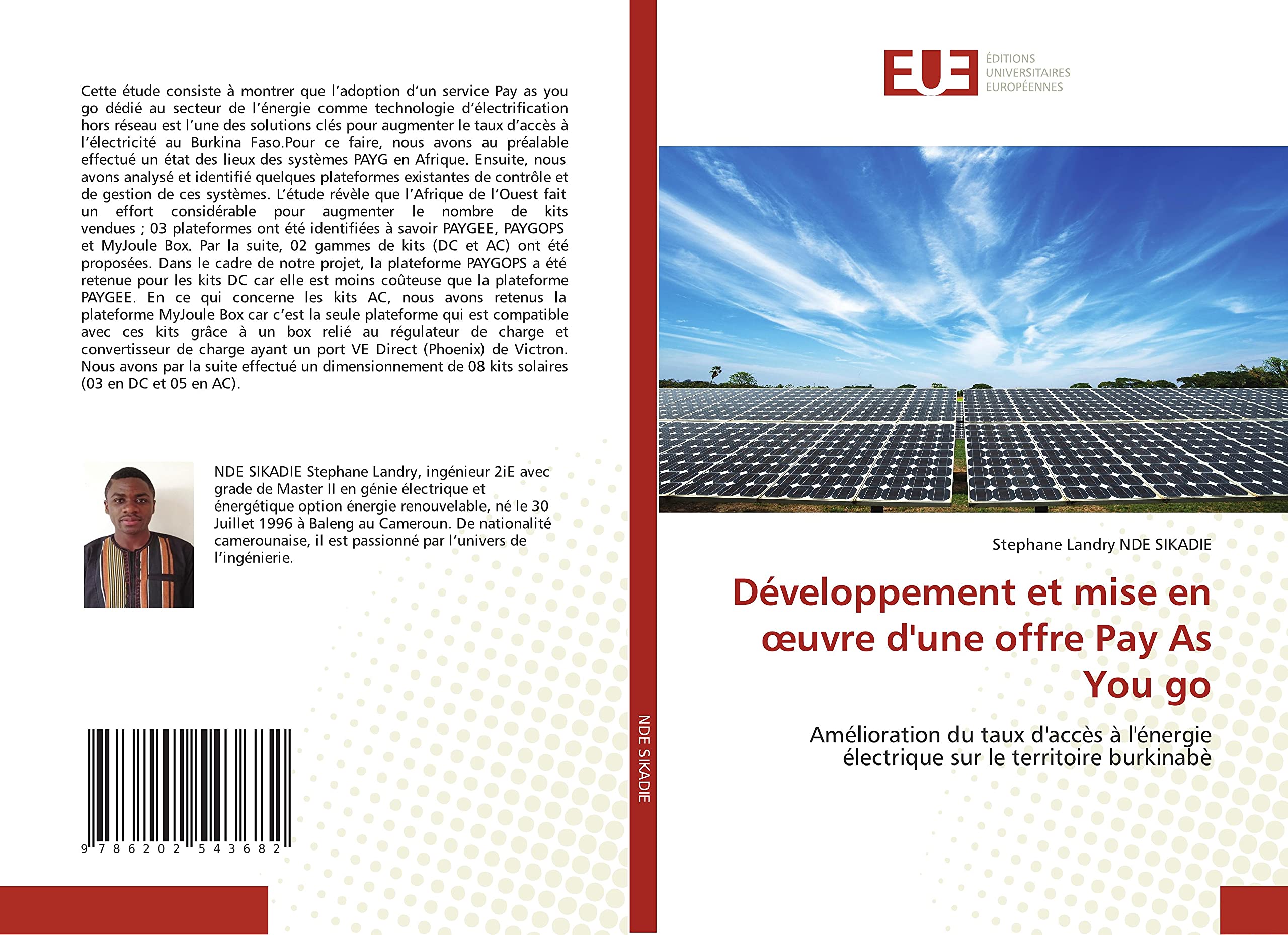 Développement et mise en œuvre d'une offre Pay As You go: Amélioration du taux d'accès à l'énergie électrique sur le territoire burkinabè book