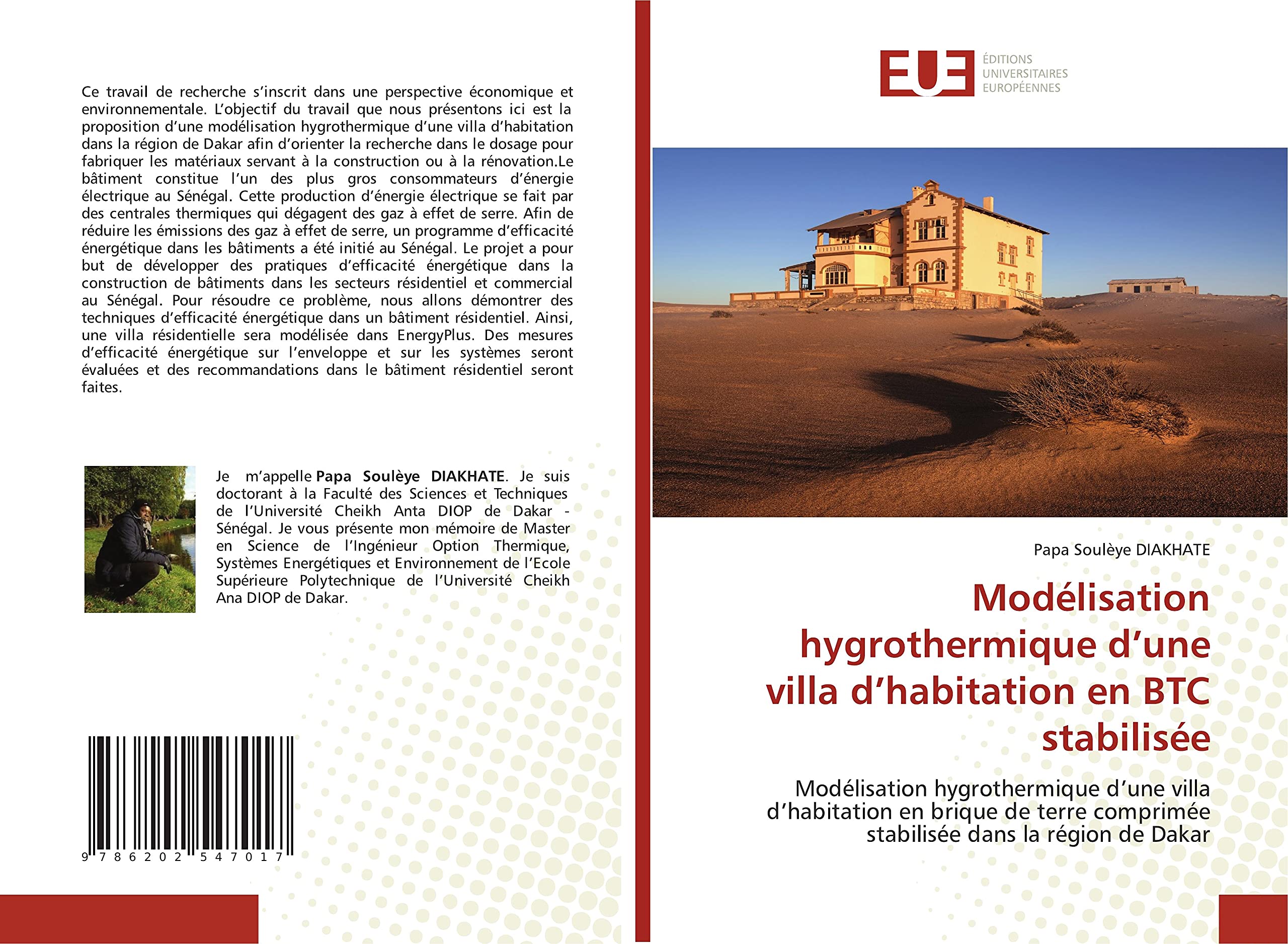Modélisation hygrothermique d’une villa d’habitation en BTC stabilisée: Modélisation hygrothermique d’une villa d’habitation en brique de terre comprimée stabilisée dans la région de Dakar book