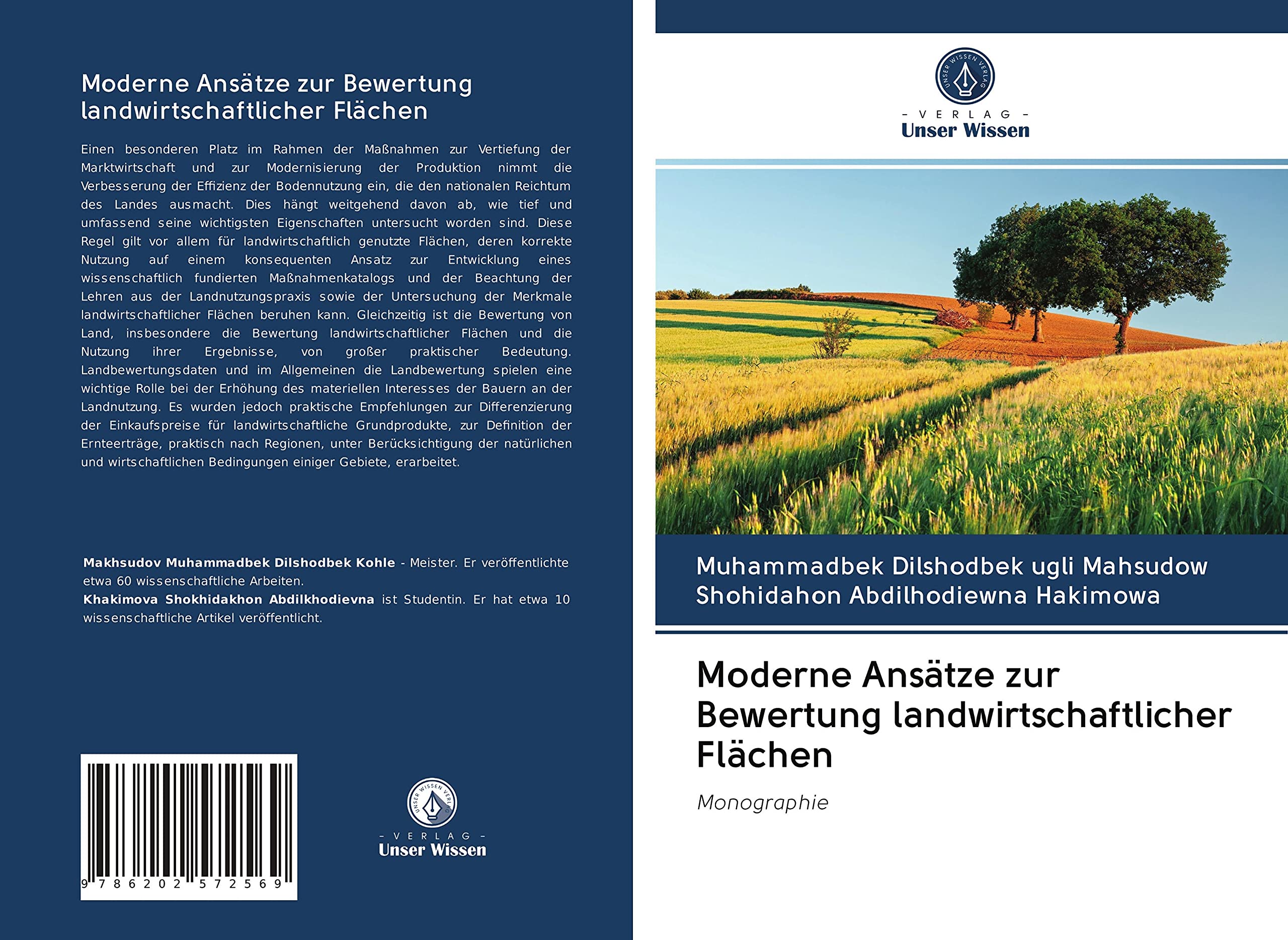 Moderne Ansätze zur Bewertung landwirtschaftlicher Flächen: Monographie Natural Sciences