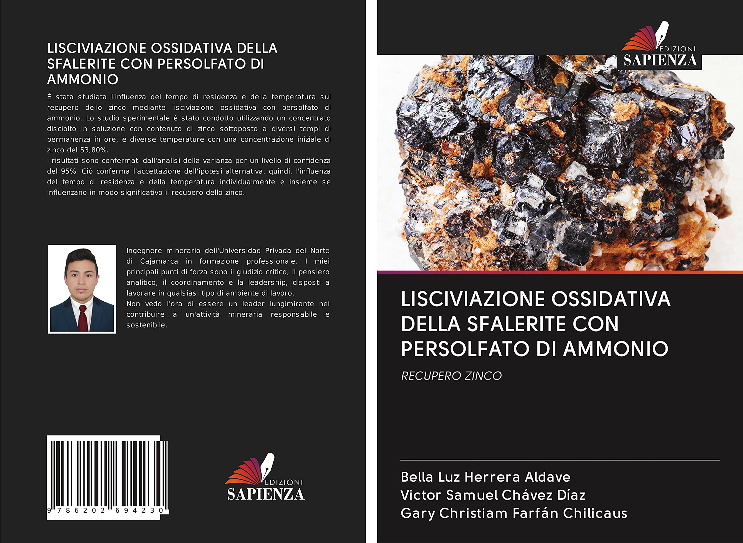 LISCIVIAZIONE OSSIDATIVA DELLA SFALERITE CON PERSOLFATO DI AMMONIO: RECUPERO ZINCO Geology & Geography