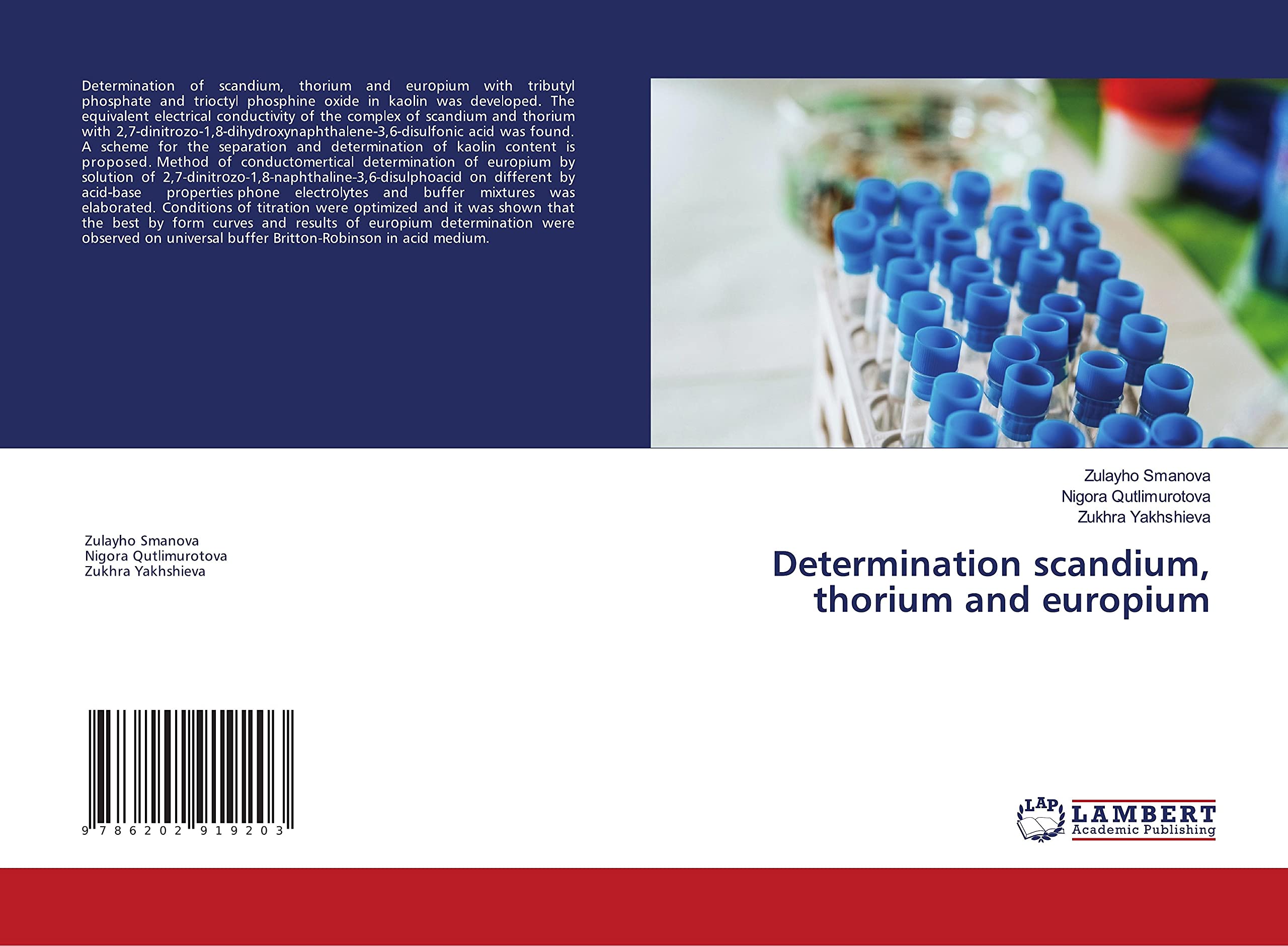 Determination scandium, thorium and europium book