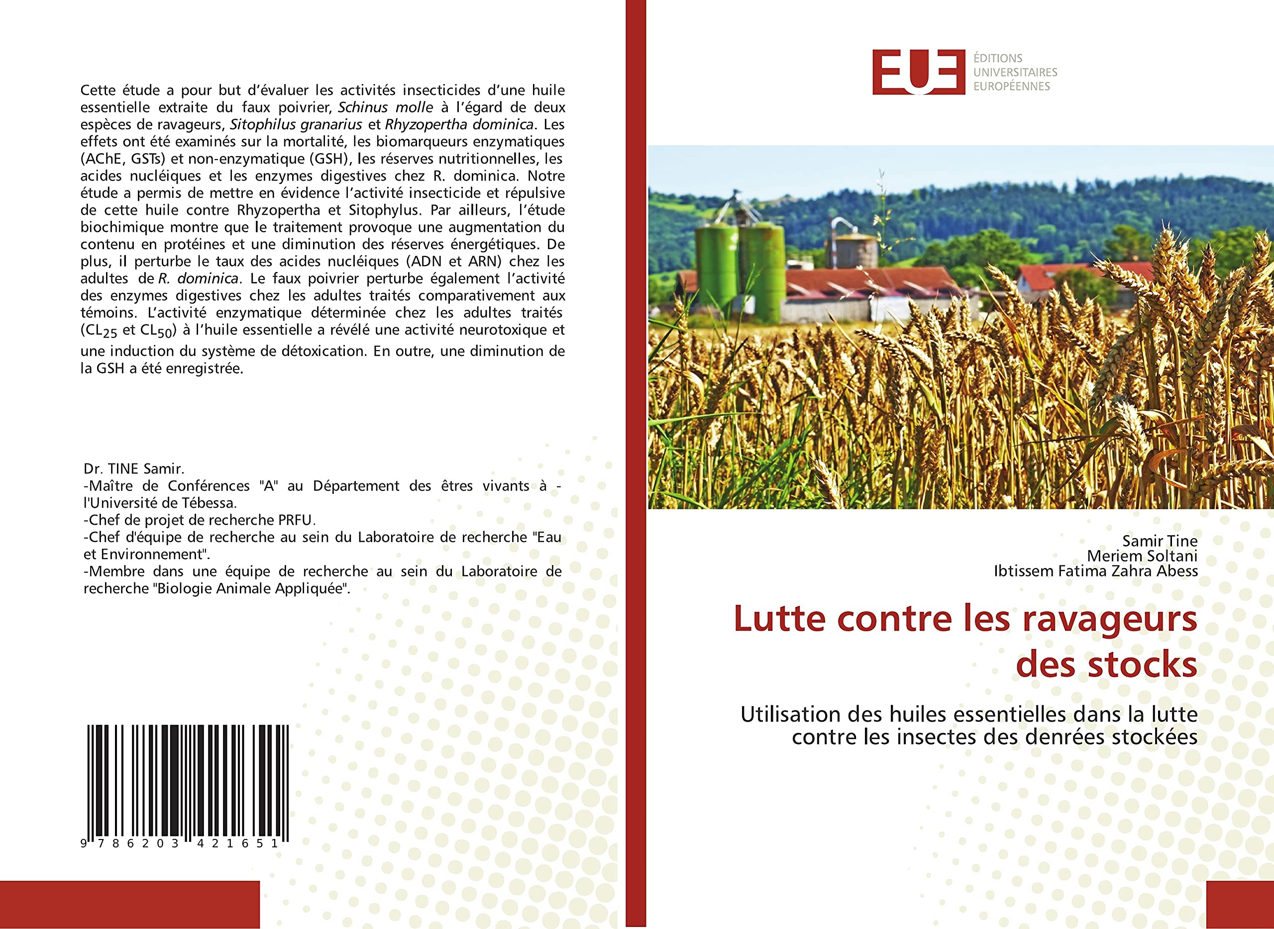 Lutte contre les ravageurs des stocks: Utilisation des huiles essentielles dans la lutte contre les insectes des denrées stockées book