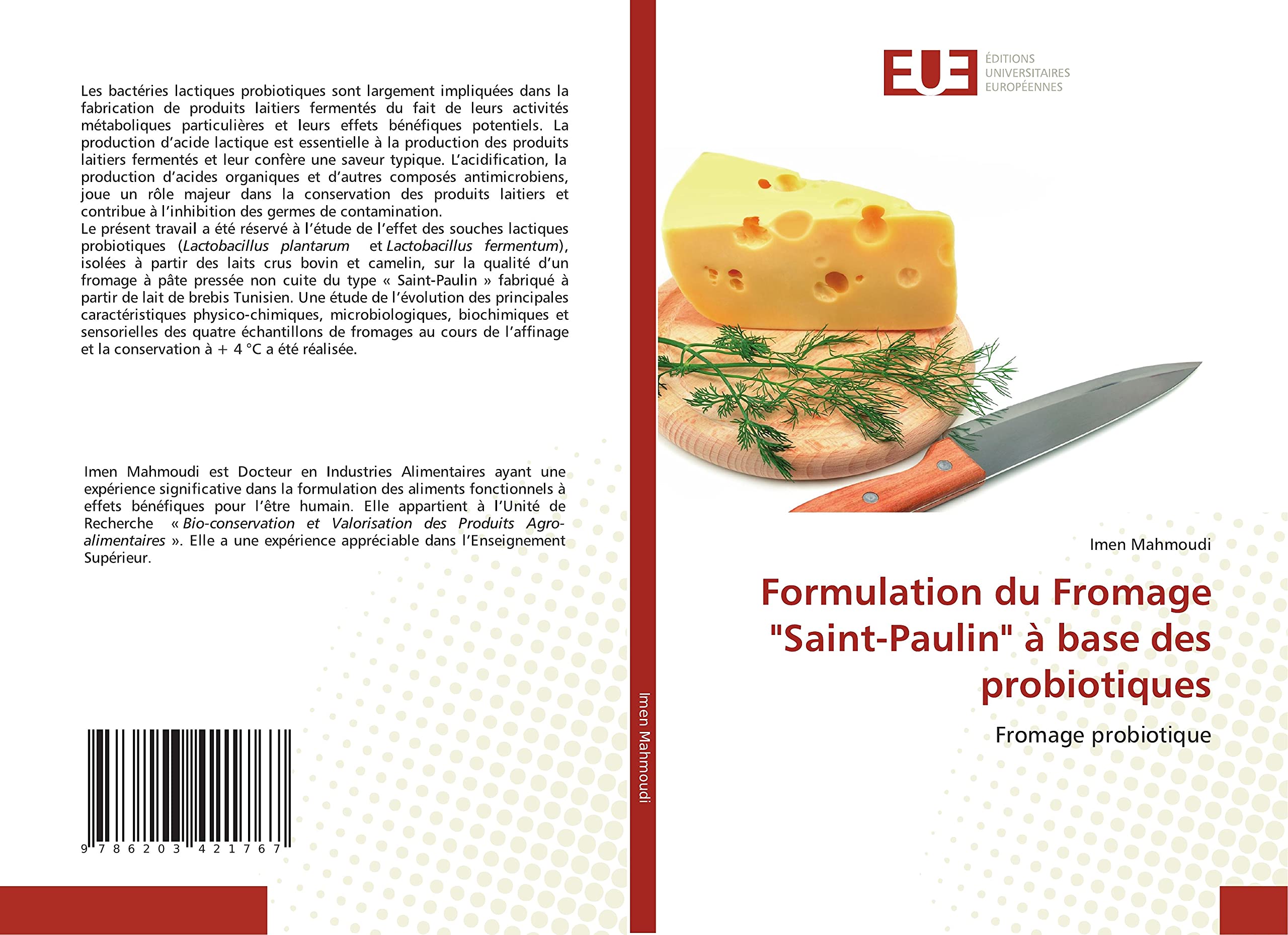 Formulation du Fromage "Saint-Paulin" à base des probiotiques: Fromage probiotique book