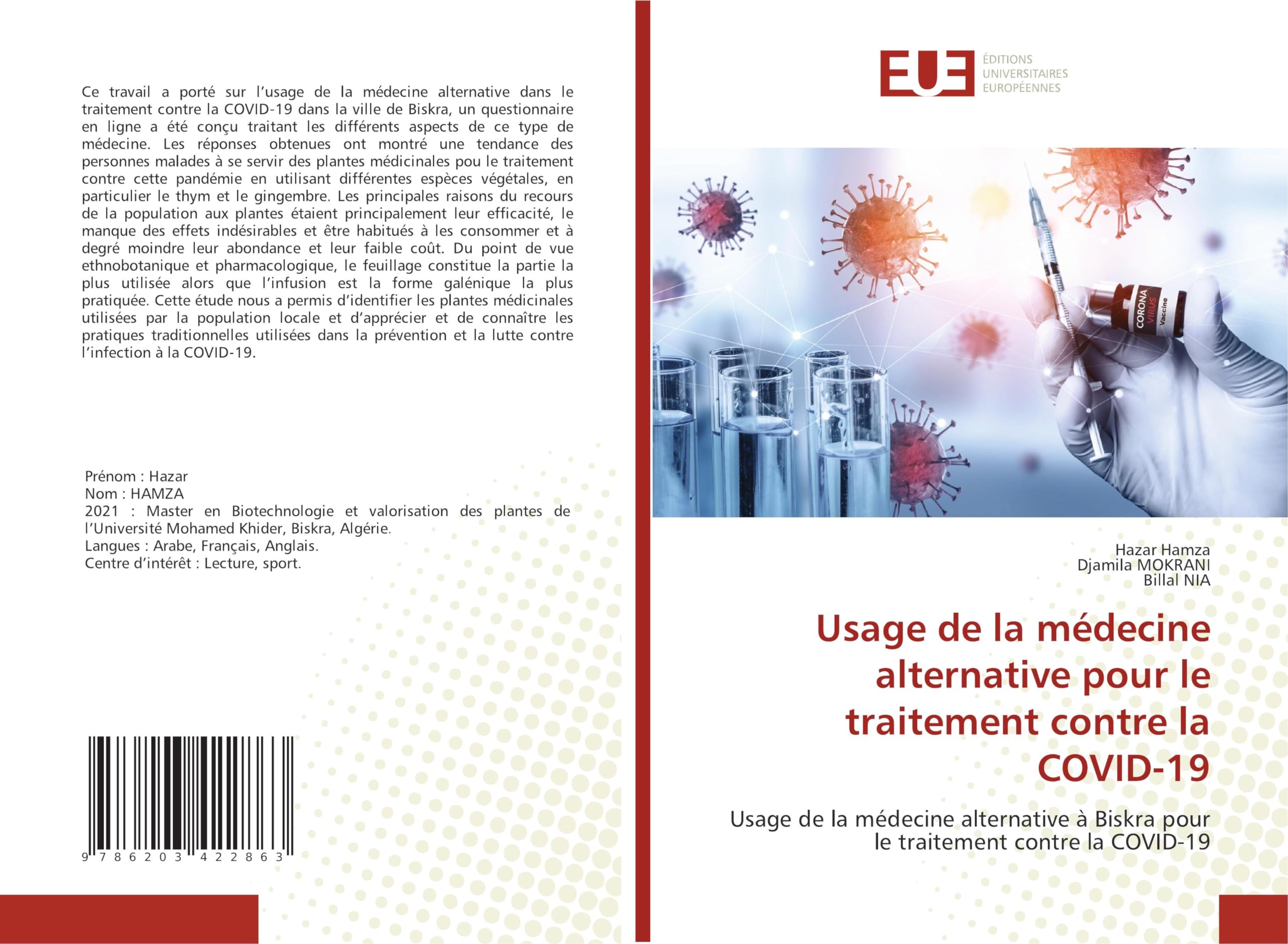 Usage de la médecine alternative pour le traitement contre la COVID-19: Usage de la médecine alternative à Biskra pour le traitement contre la COVID-19 book