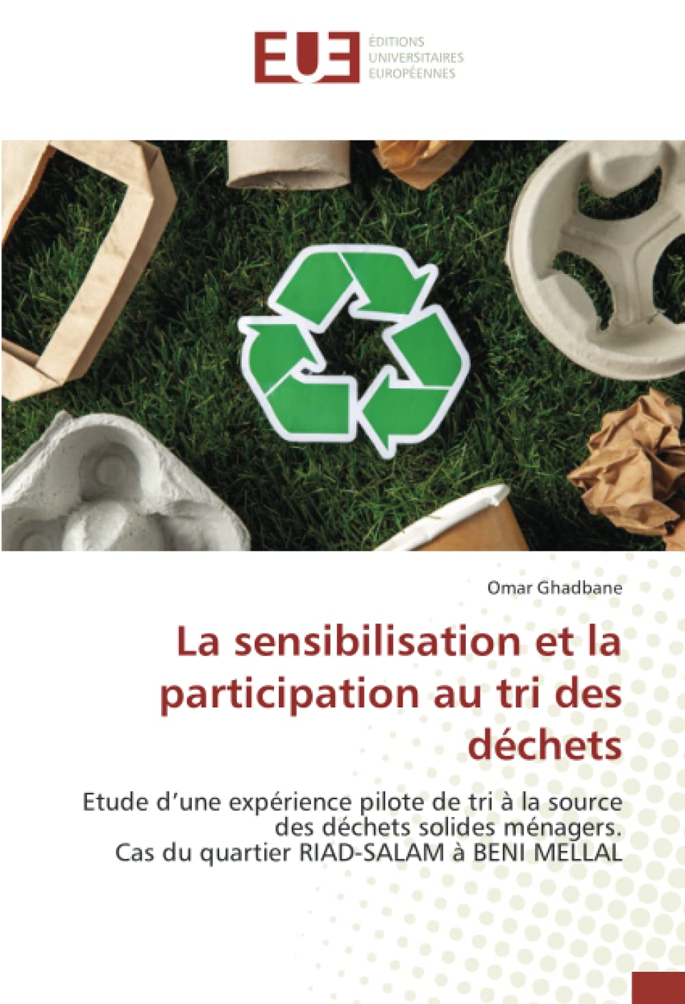 La sensibilisation et la participation au tri des déchets: Etude d’une expérience pilote de tri à la source des déchets solides ménagers.Cas du quartier RIAD-SALAM à BENI MELLAL book