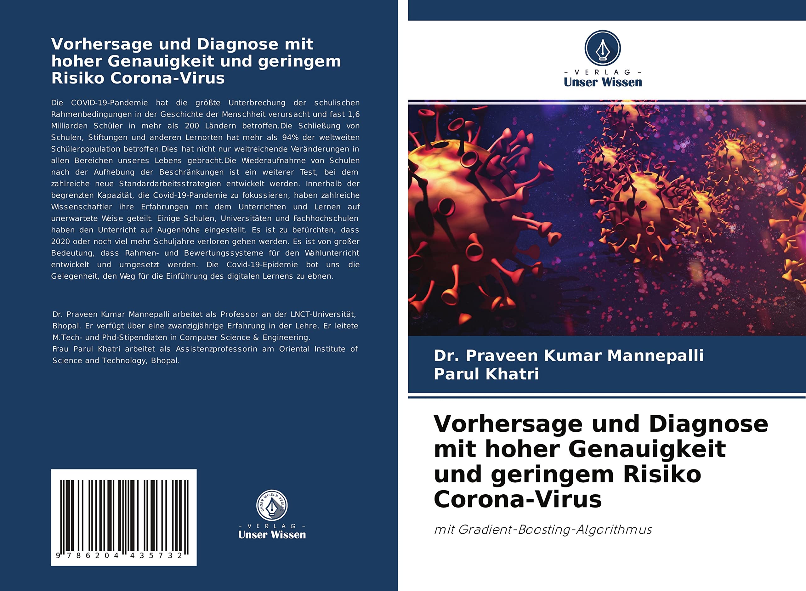Vorhersage und Diagnose mit hoher Genauigkeit und geringem Risiko Corona-Virus: mit Gradient-Boosting-Algorithmus Computer Science