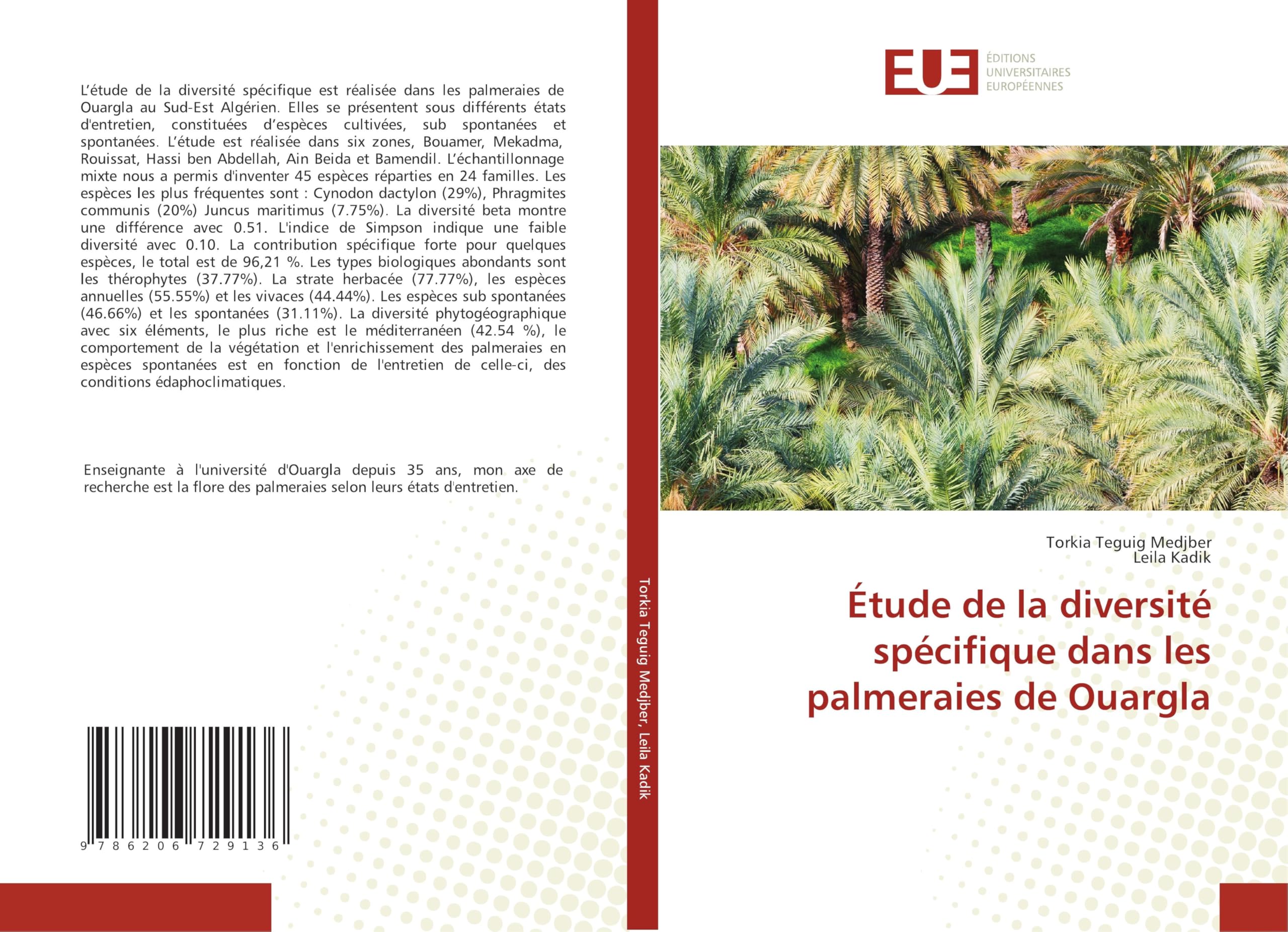 Étude de la diversité spécifique dans les palmeraies de Ouargla Natural Sciences