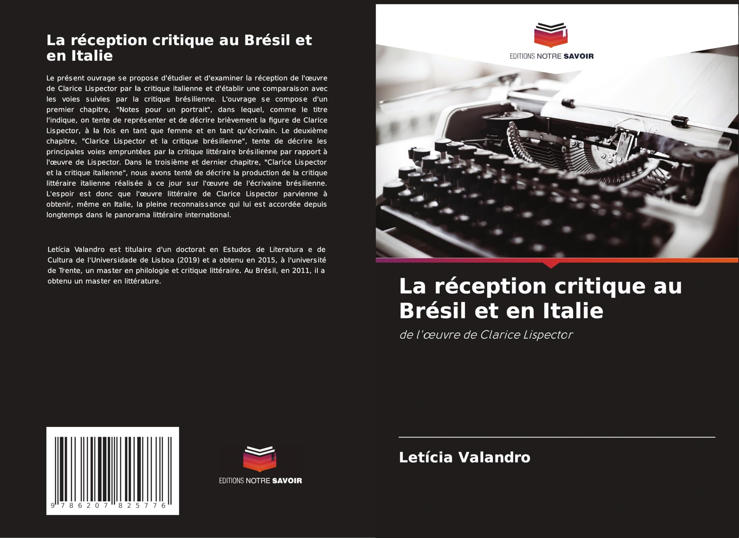 La réception critique au Brésil et en Italie: de l'¿uvre de Clarice Lispector Books