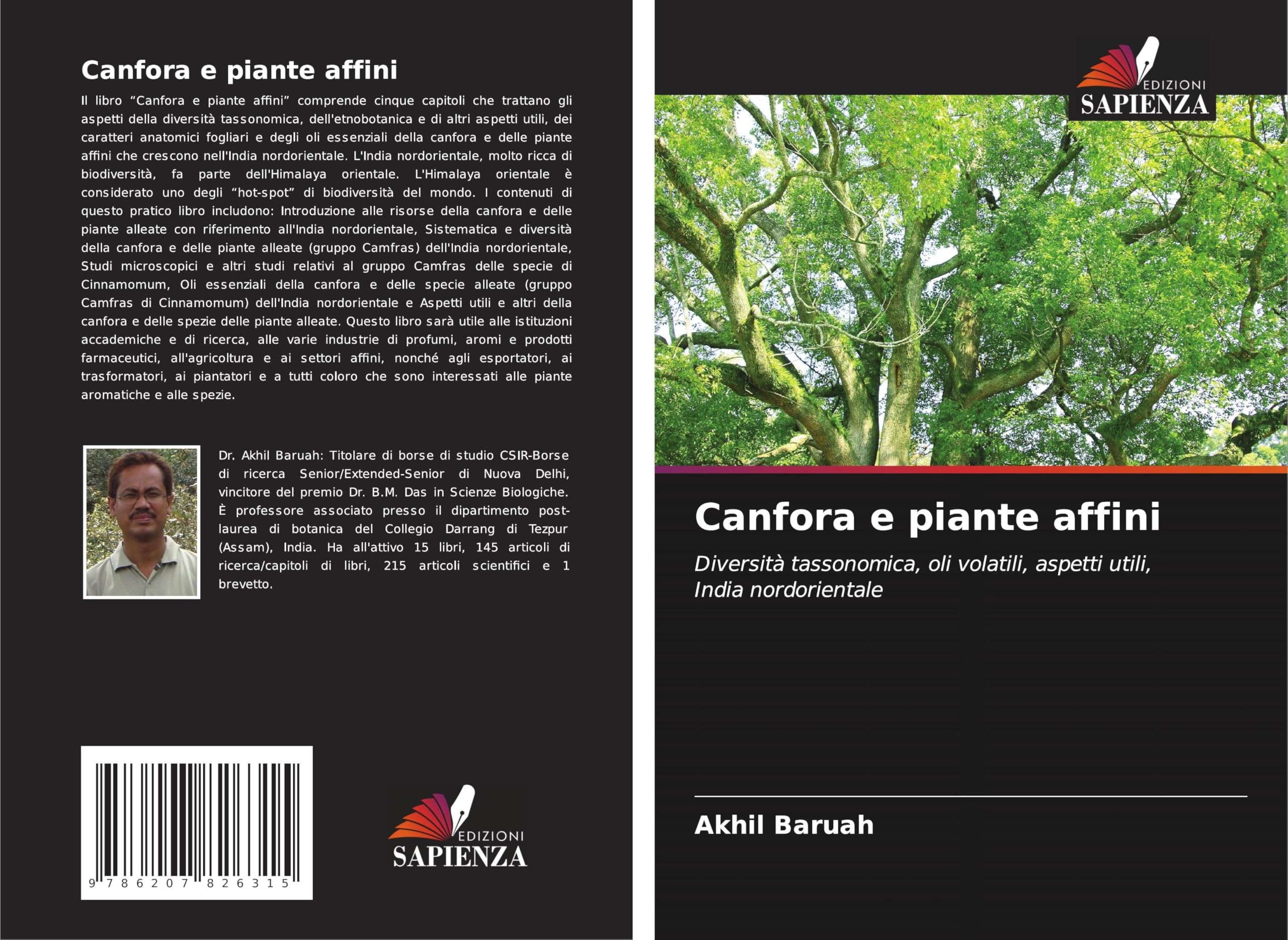 Canfora e piante affini: Diversità tassonomica, oli volatili, aspetti utili, India nordorientale Natural Sciences