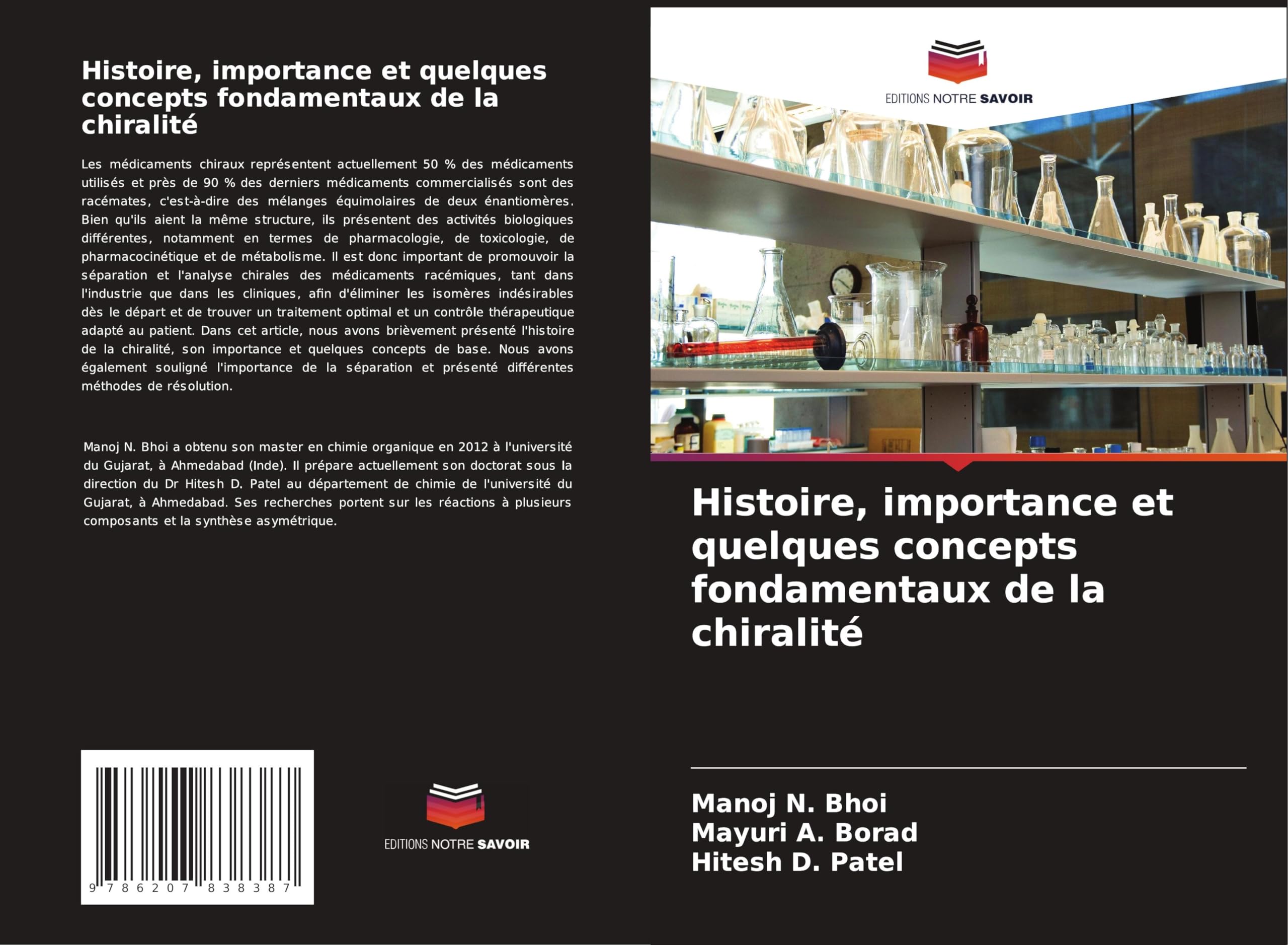 Histoire, importance et quelques concepts fondamentaux de la chiralité Natural Sciences
