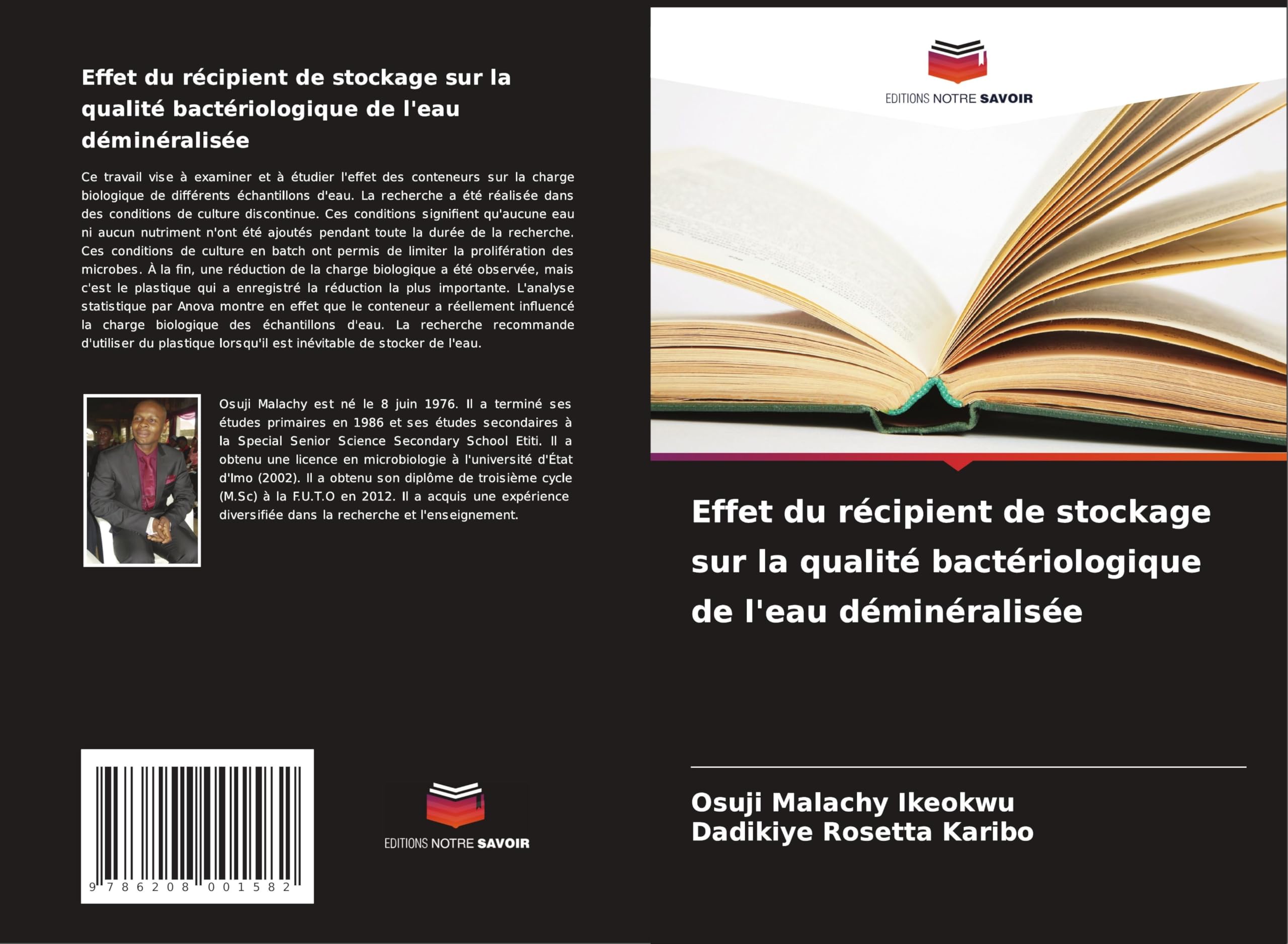 Effet du récipient de stockage sur la qualité bactériologique de l'eau déminéralisée Natural Sciences