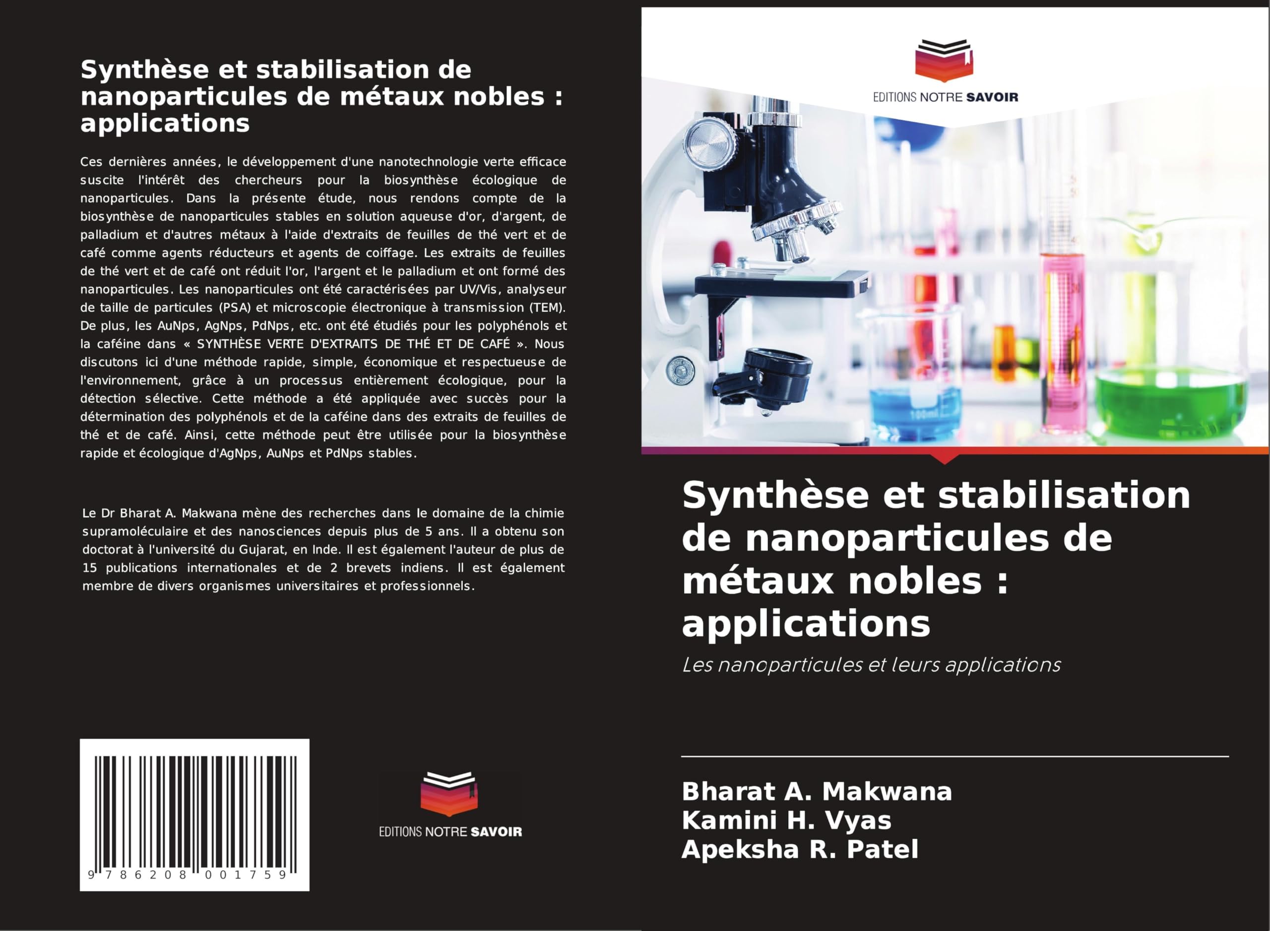Synthèse et stabilisation de nanoparticules de métaux nobles : applications Natural Sciences
