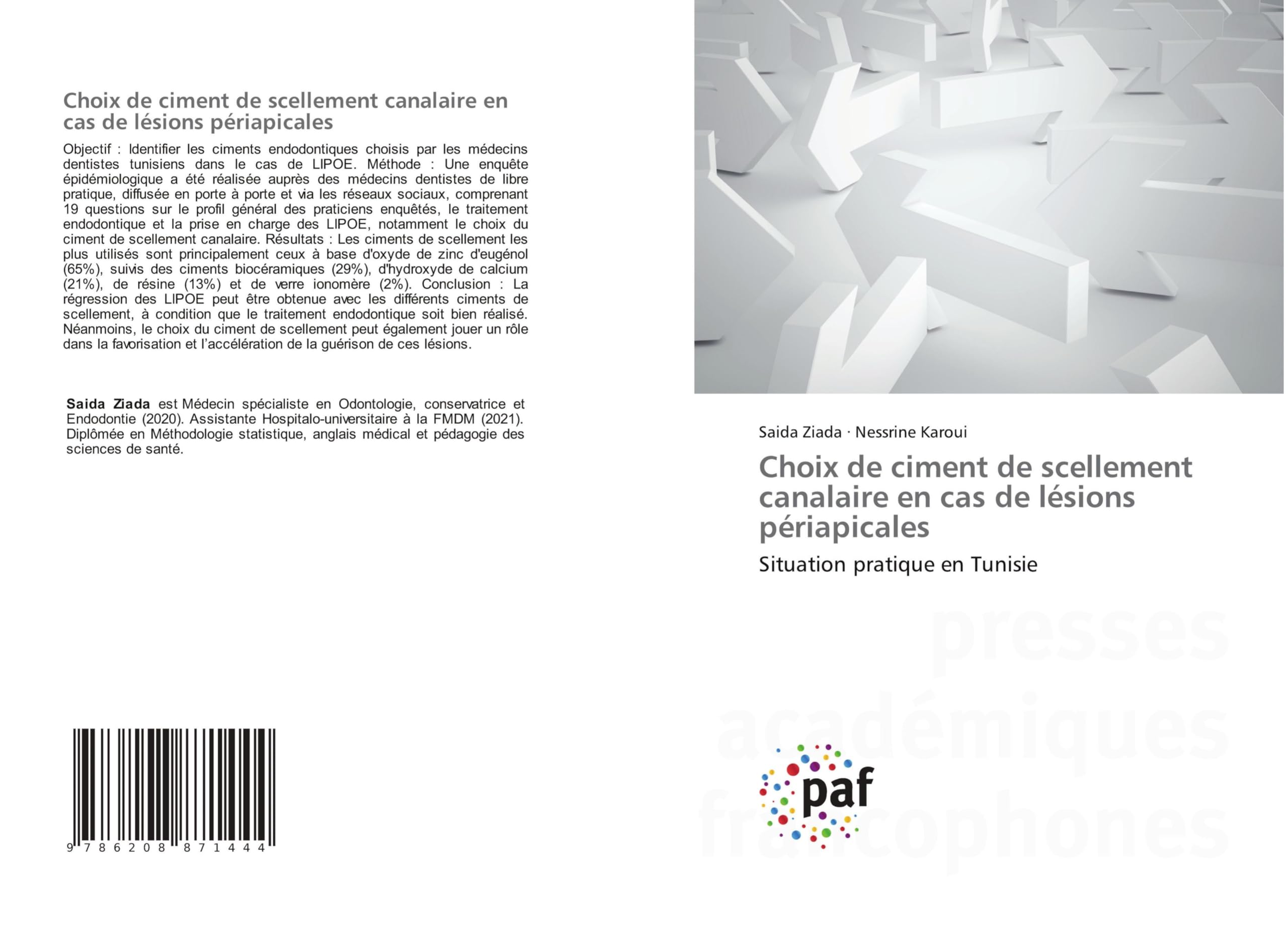 Choix de ciment de scellement canalaire en cas de lésions périapicales Medicine