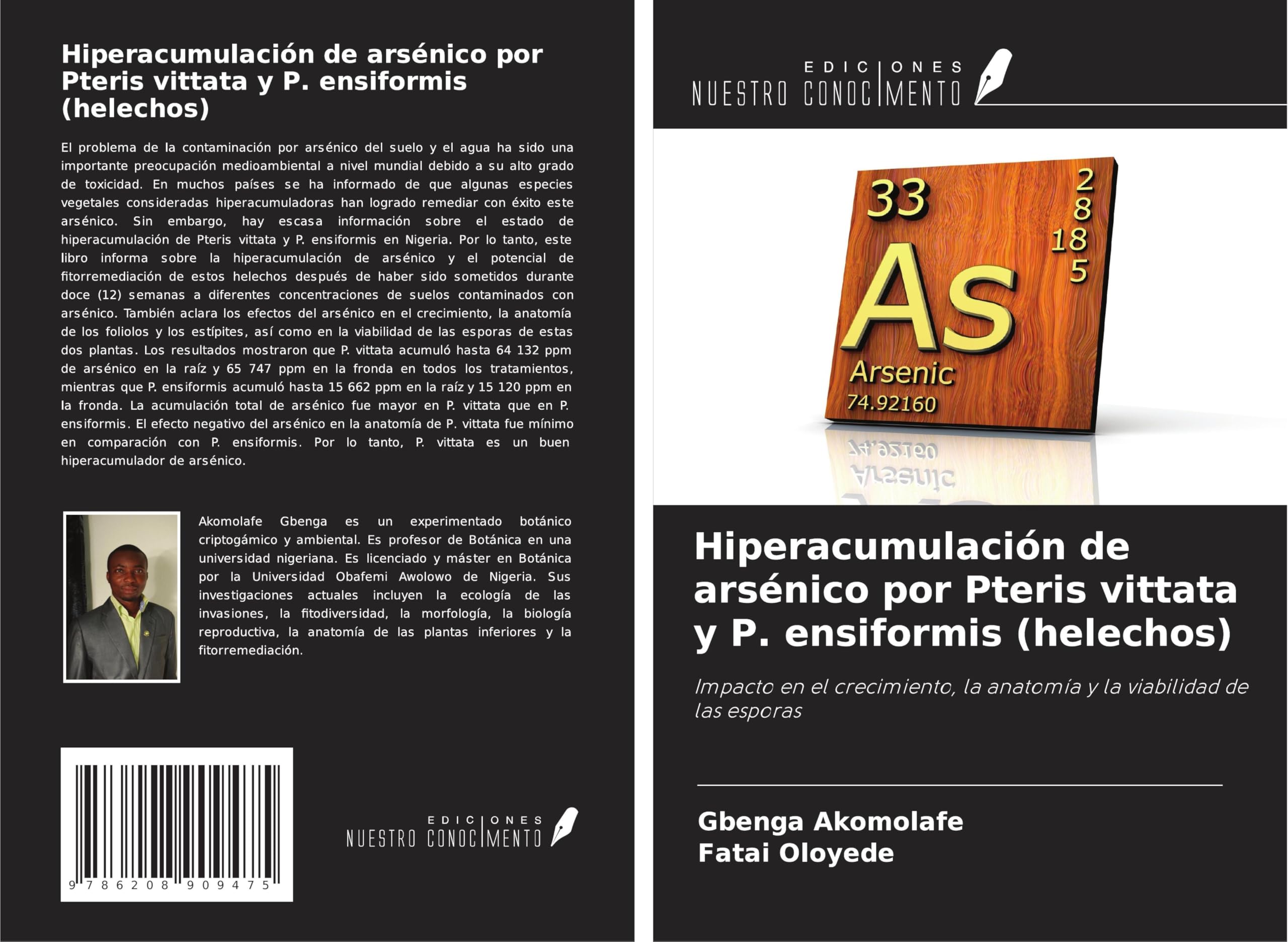 Hiperacumulación de arsénico por Pteris vittata y P. ensiformis (helechos) Natural Sciences