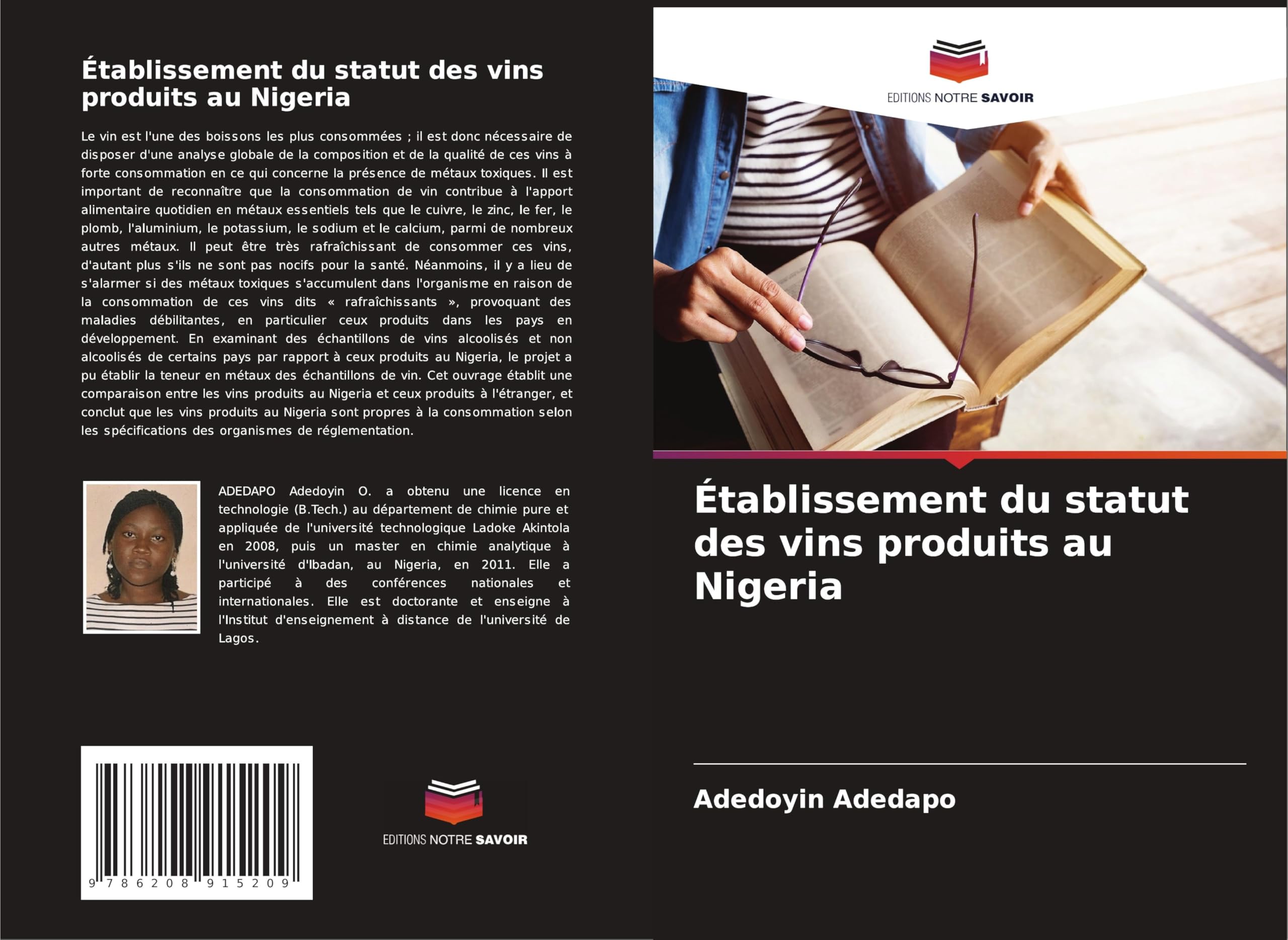 Établissement du statut des vins produits au Nigeria Natural Sciences