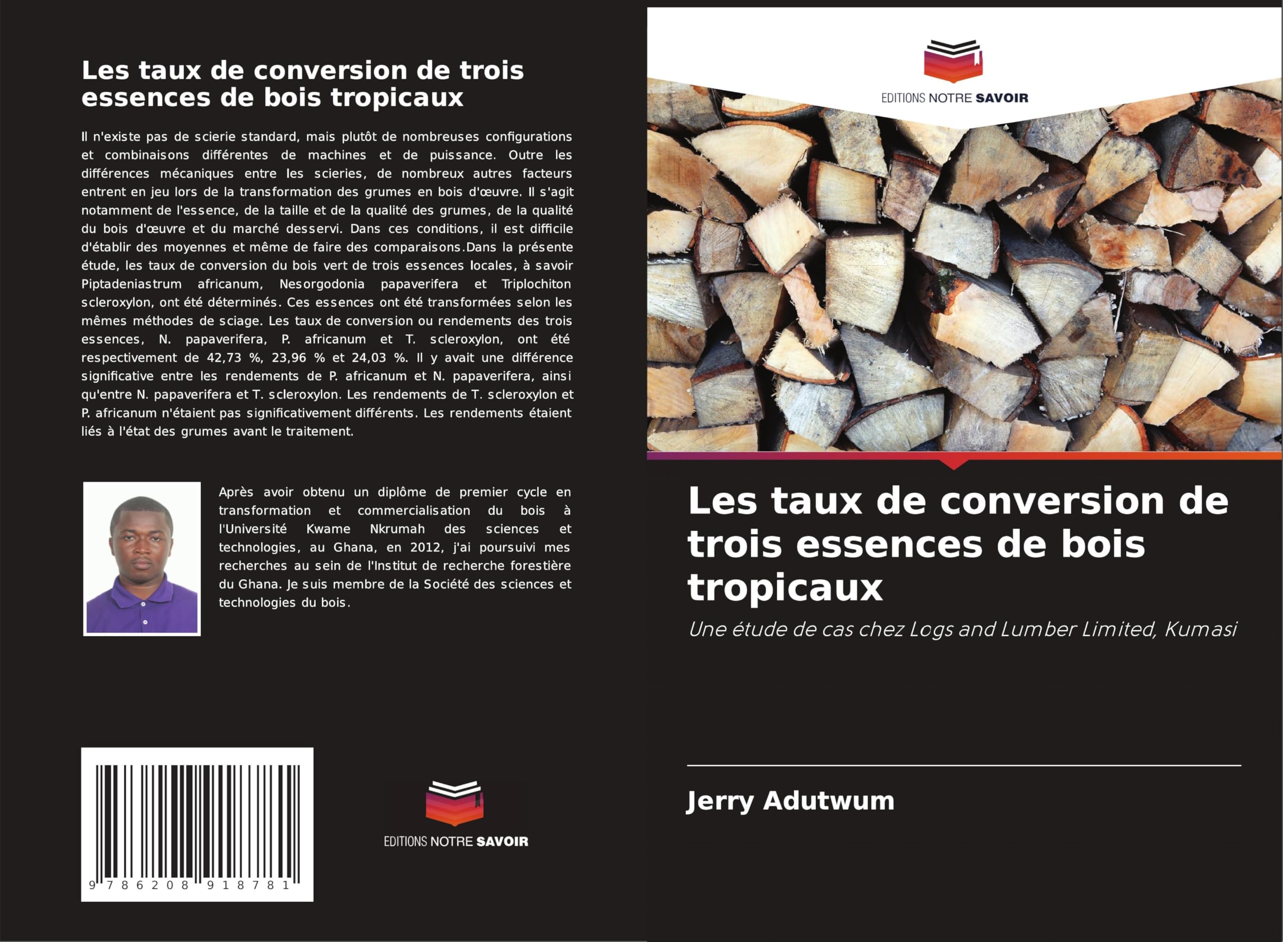 Les taux de conversion de trois essences de bois tropicaux Media & Communication