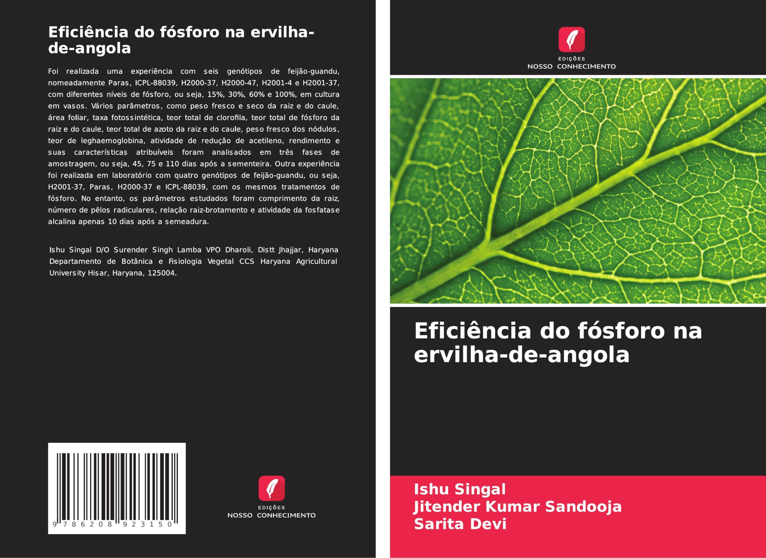 Eficiência do fósforo na ervilha-de-angola Natural Sciences