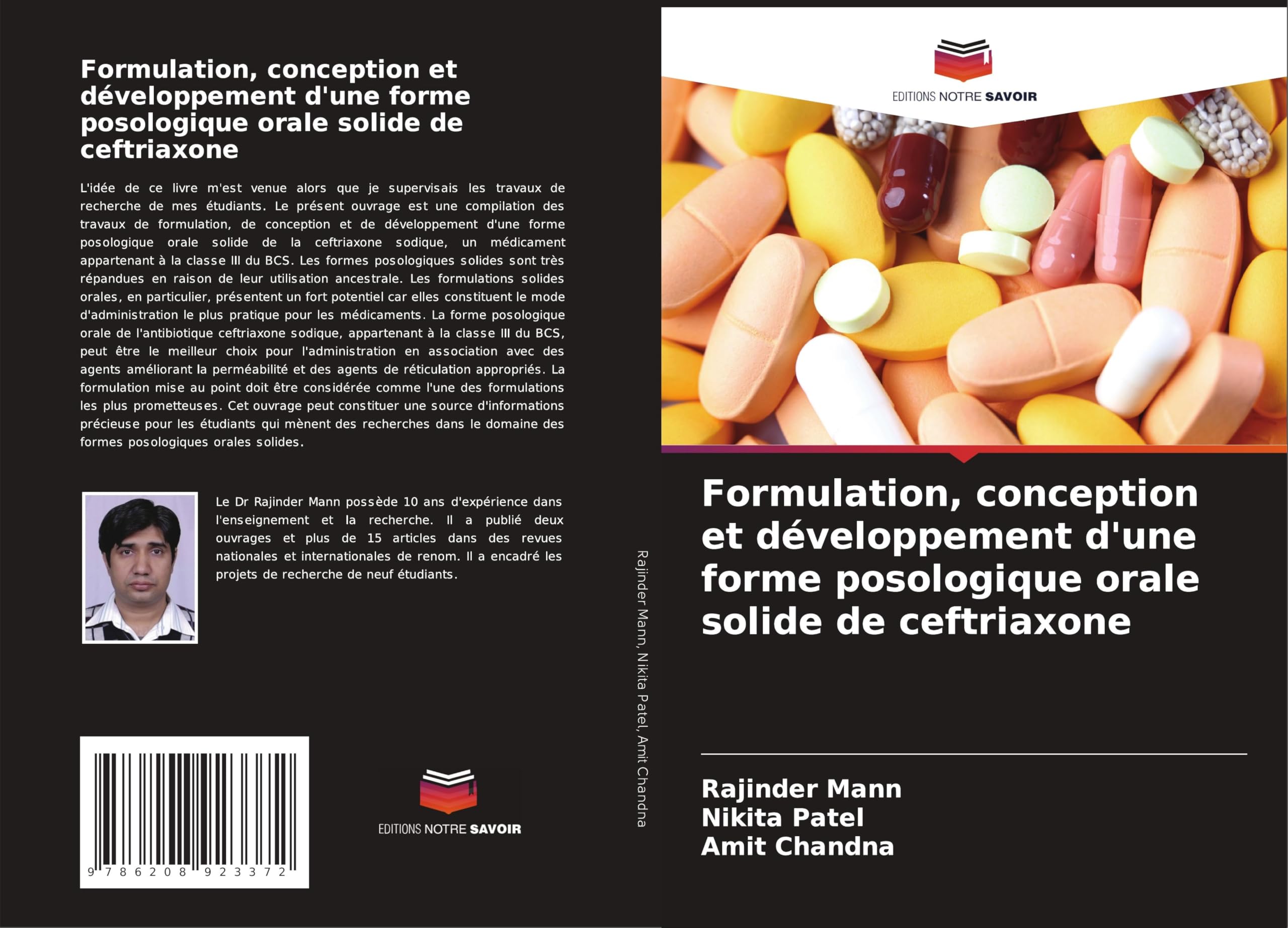 Formulation, conception et développement d'une forme posologique orale solide de ceftriaxone Medicine