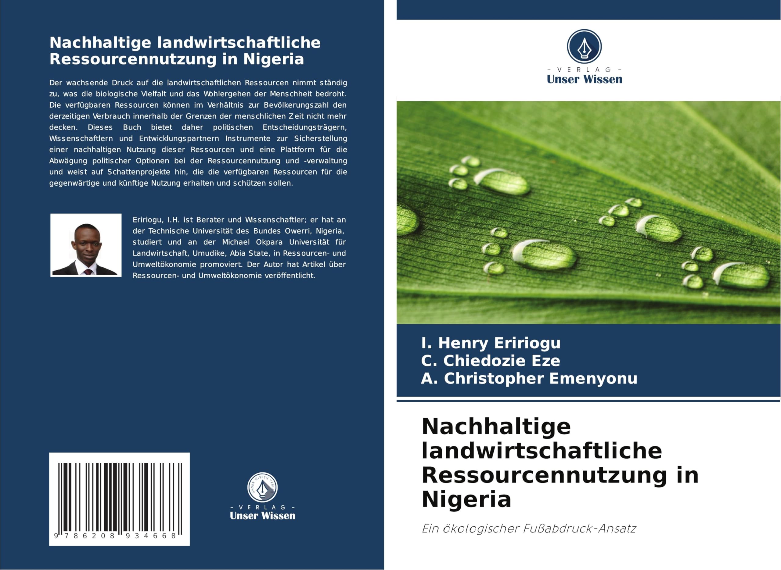 Nachhaltige landwirtschaftliche Ressourcennutzung in Nigeria Natural Sciences