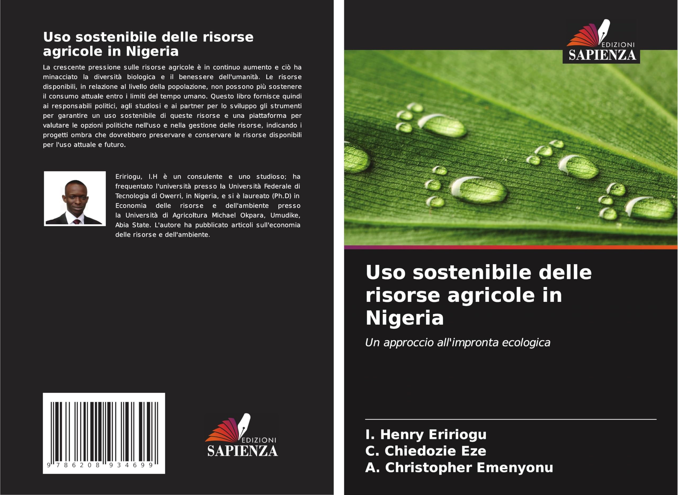Uso sostenibile delle risorse agricole in Nigeria Natural Sciences