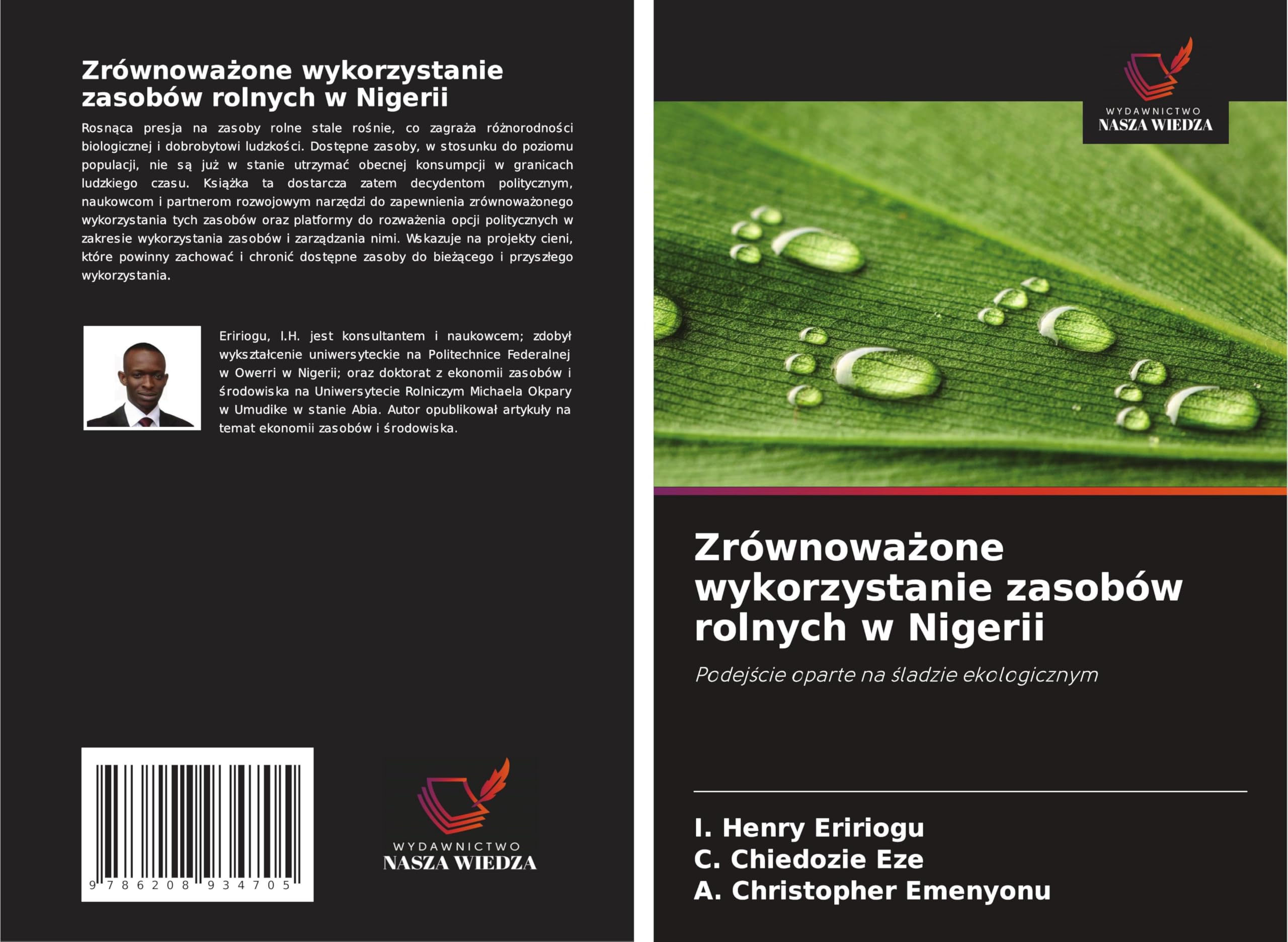 Zrównowa¿one wykorzystanie zasobów rolnych w Nigerii Natural Sciences