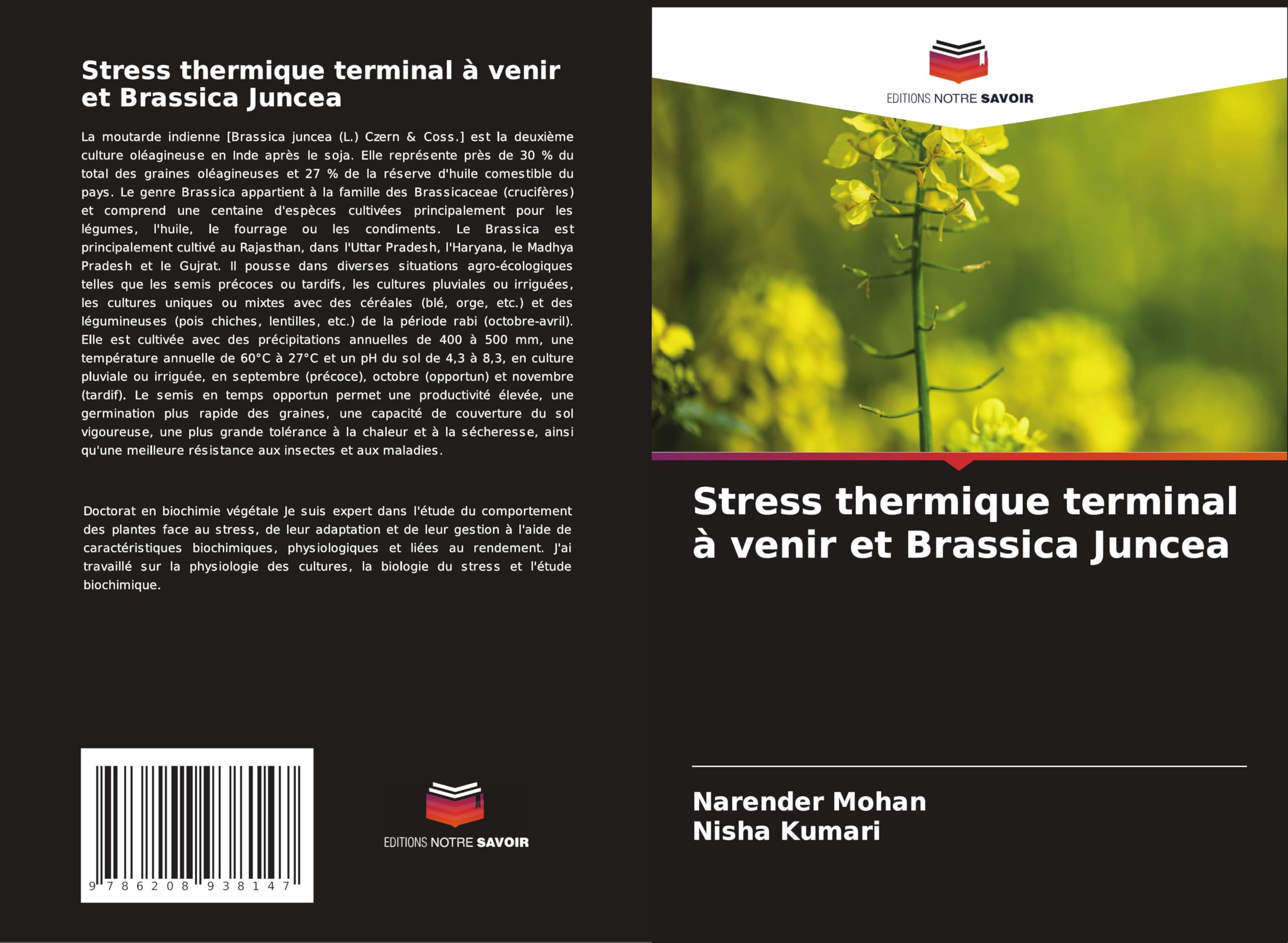 Stress thermique terminal à venir et Brassica Juncea Natural Sciences