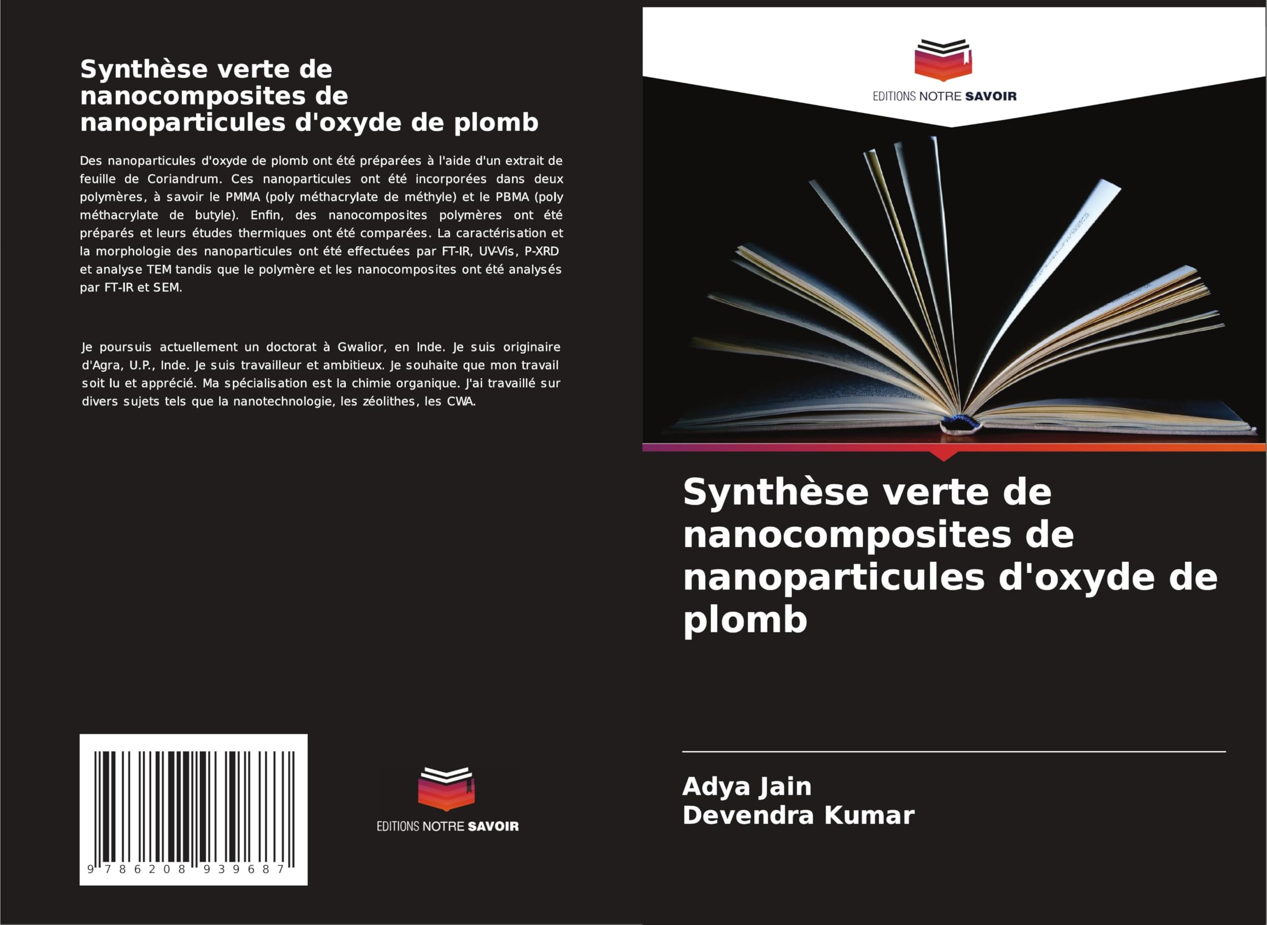 Synthèse verte de nanocomposites de nanoparticules d'oxyde de plomb Natural Sciences