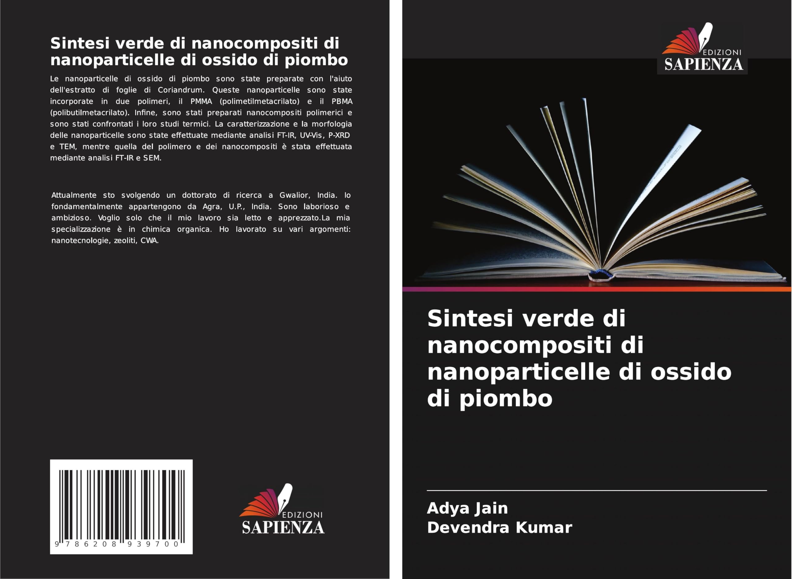 Sintesi verde di nanocompositi di nanoparticelle di ossido di piombo Natural Sciences
