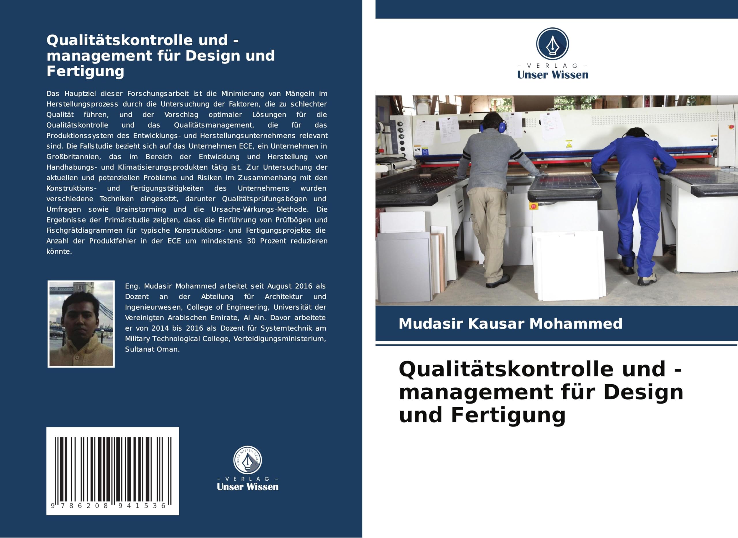 Qualitätskontrolle und -management für Design und Fertigung Business & Technology