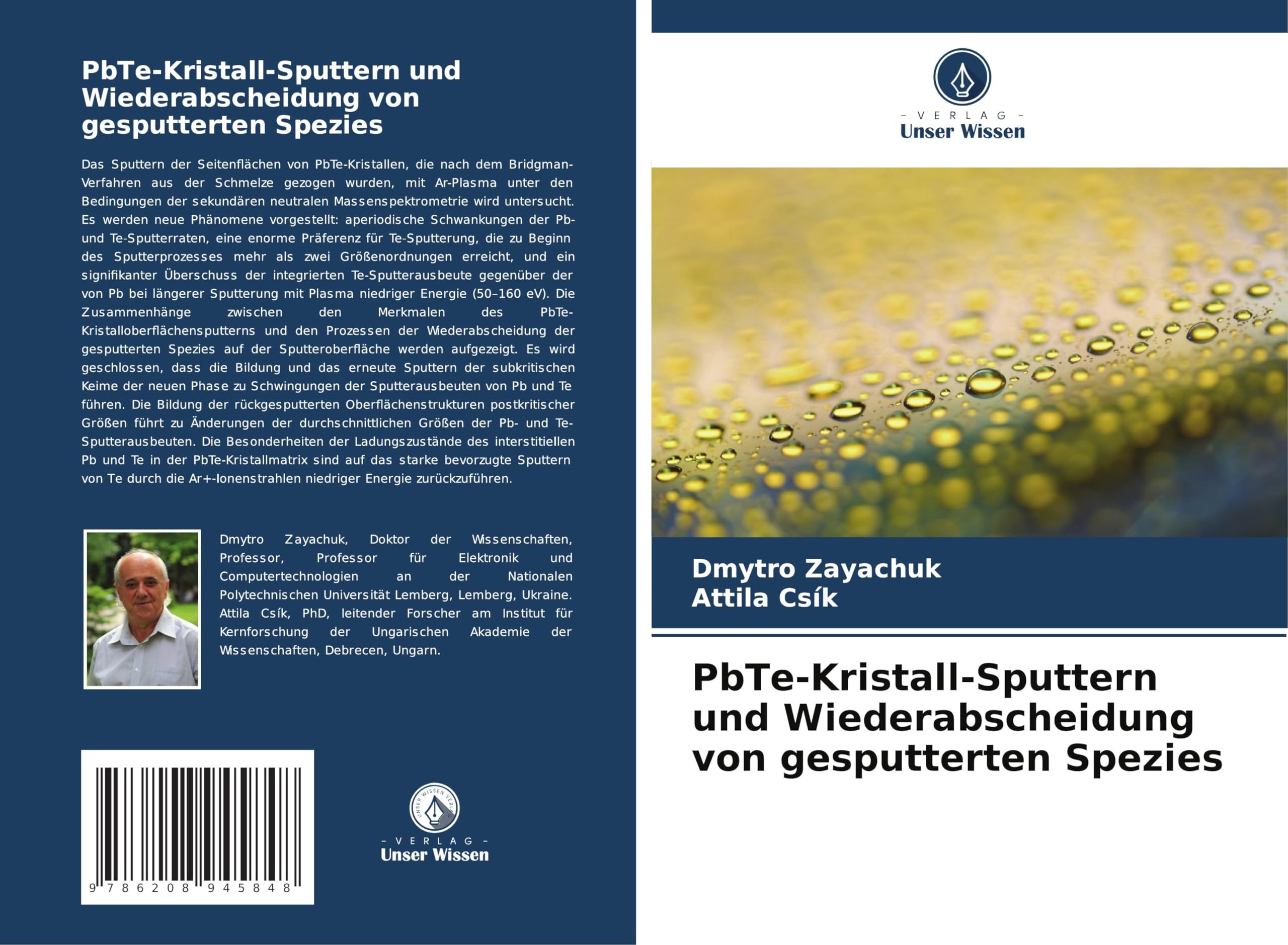 PbTe-Kristall-Sputtern und Wiederabscheidung von gesputterten Spezies Natural Sciences