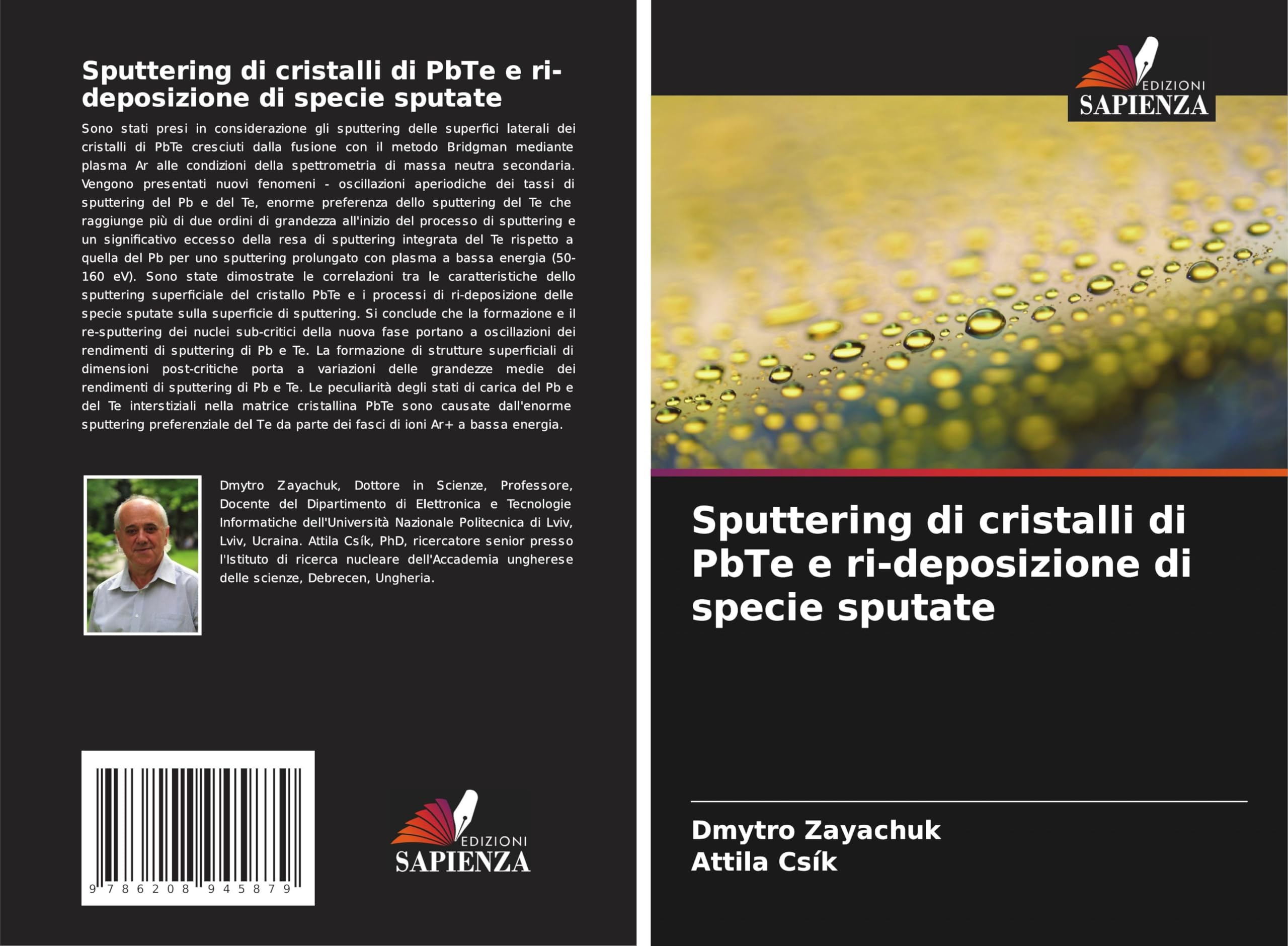 Sputtering di cristalli di PbTe e ri-deposizione di specie sputate Natural Sciences