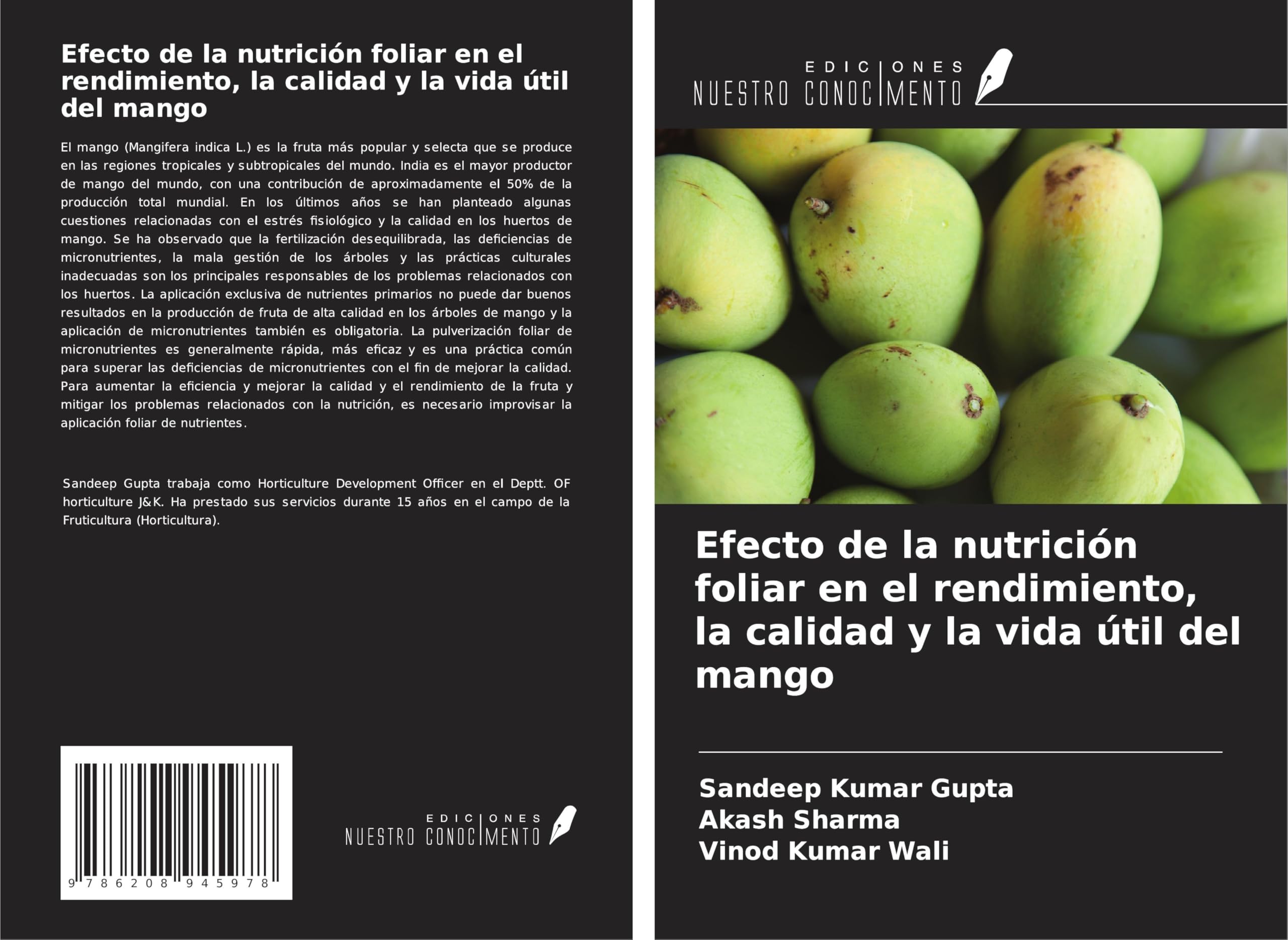 Efecto de la nutrición foliar en el rendimiento, la calidad y la vida útil del mango Natural Sciences