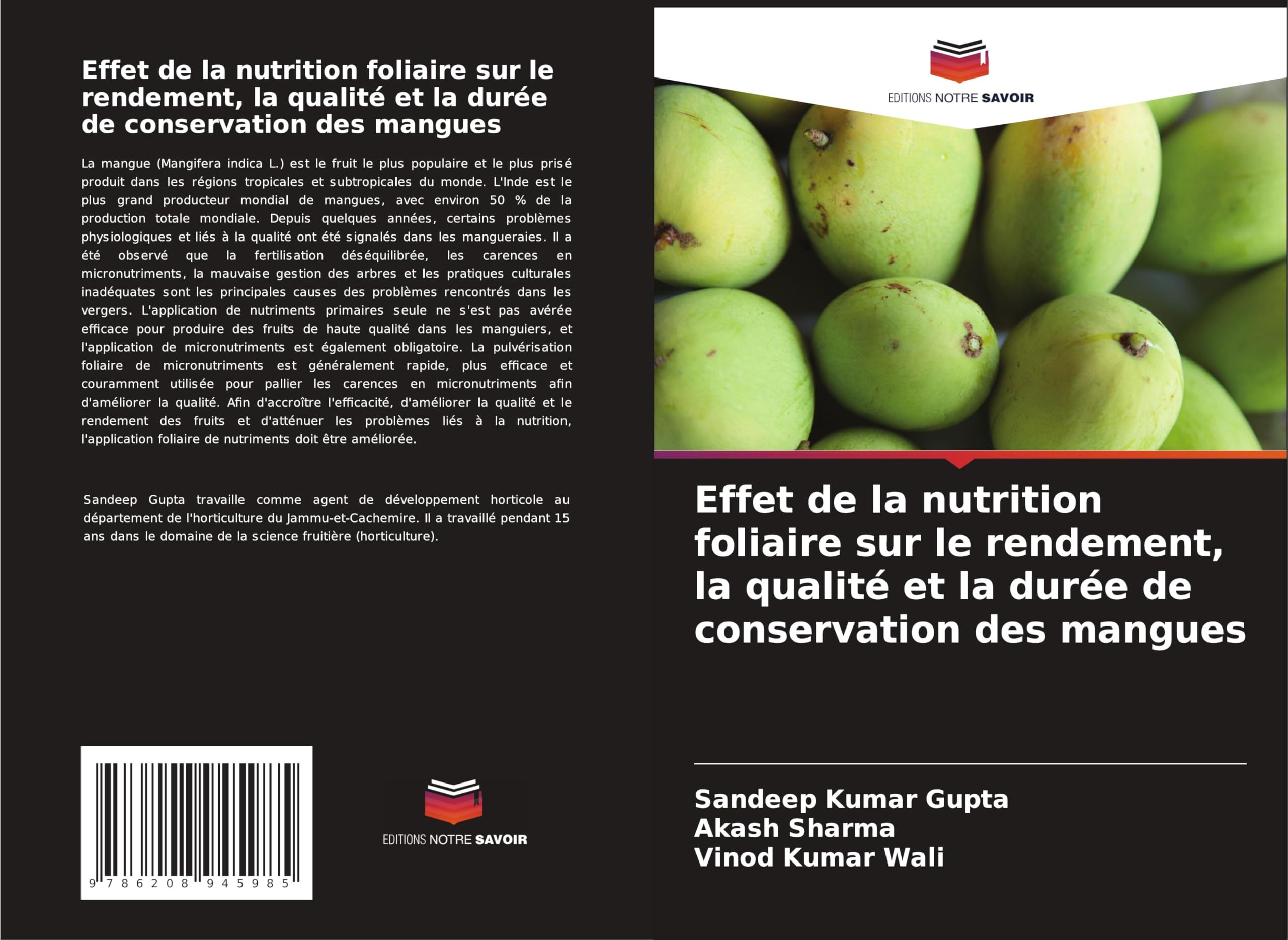 Effet de la nutrition foliaire sur le rendement, la qualité et la durée de conservation des mangues Natural Sciences