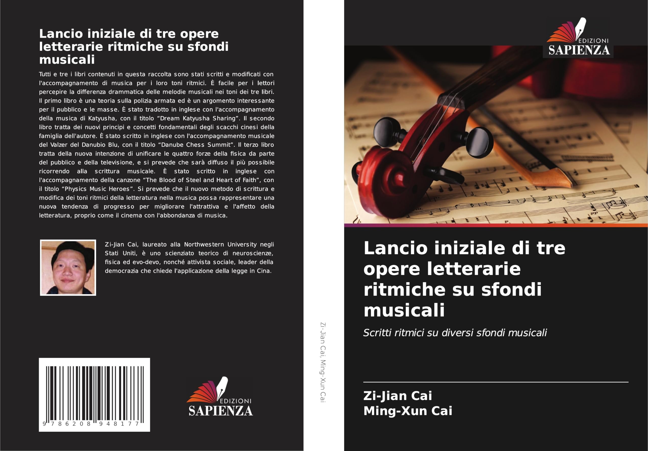 Lancio iniziale di tre opere letterarie ritmiche su sfondi musicali Books