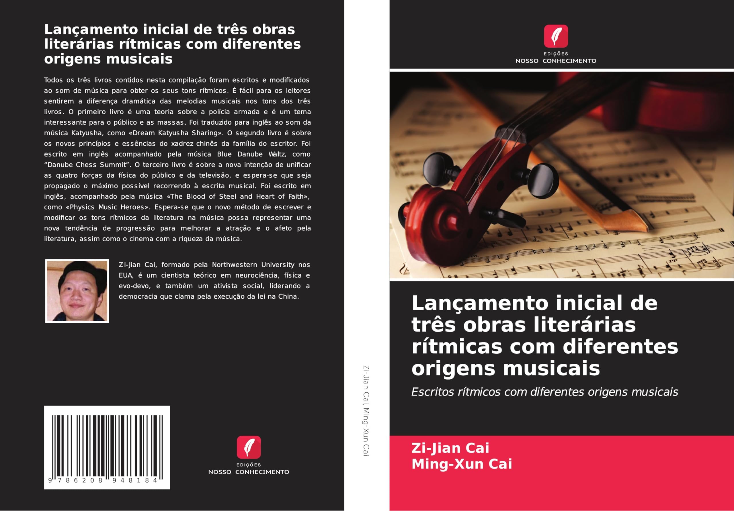 Lançamento inicial de três obras literárias rítmicas com diferentes origens musicais Books