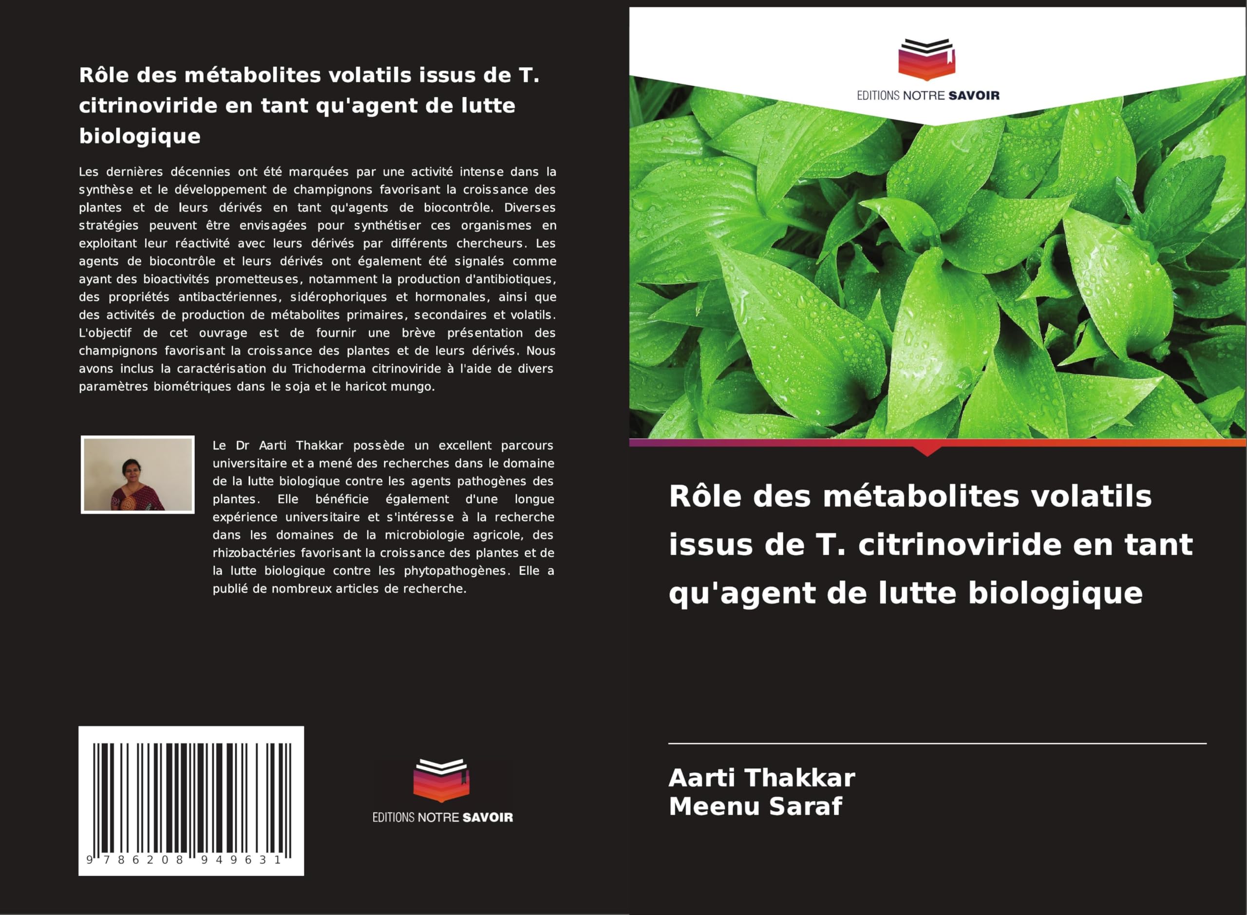 Rôle des métabolites volatils issus de T. citrinoviride en tant qu'agent de lutte biologique Natural Sciences