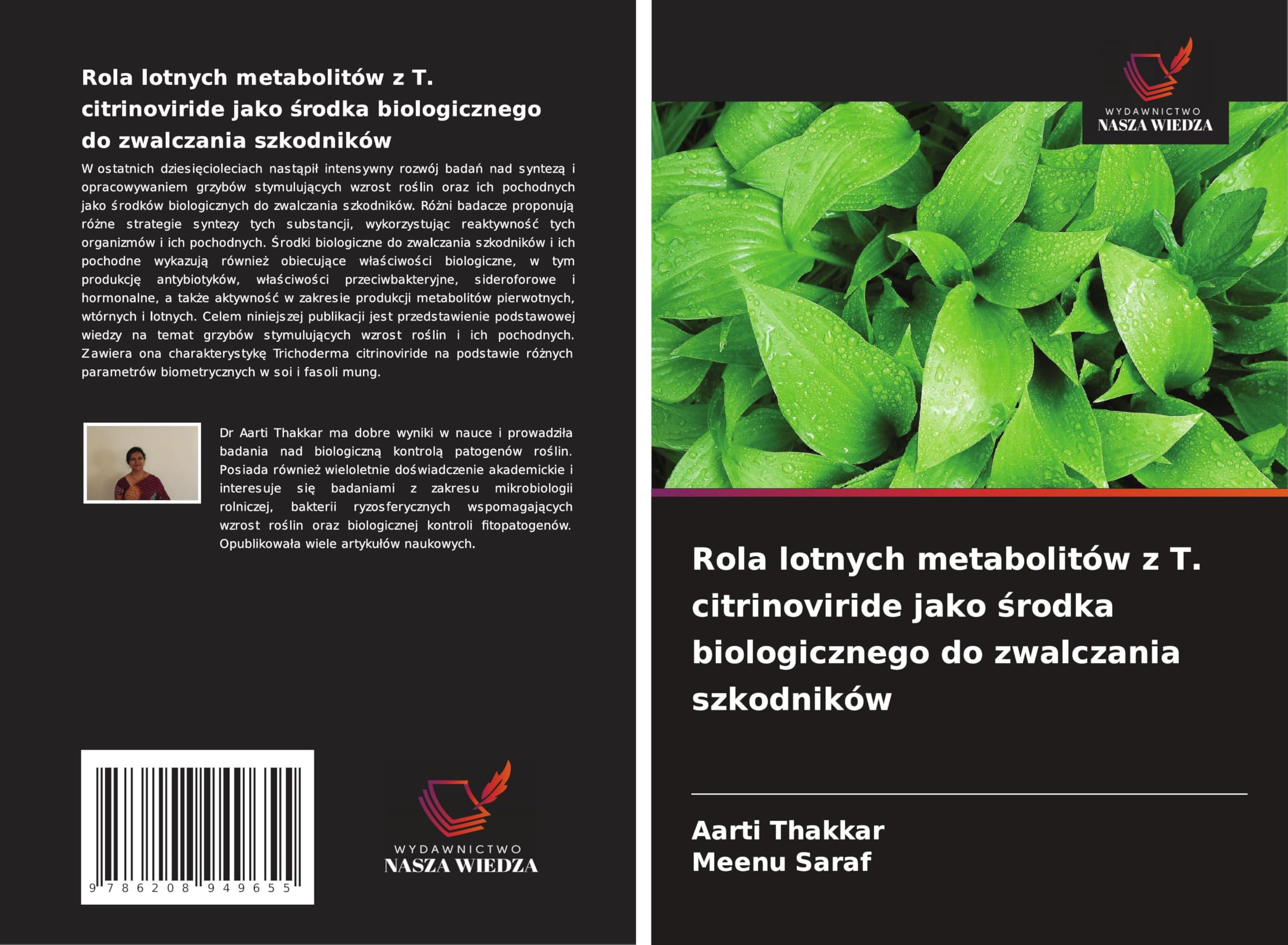 Rola lotnych metabolitów z T. citrinoviride jako ¿rodka biologicznego do zwalczania szkodników Natural Sciences