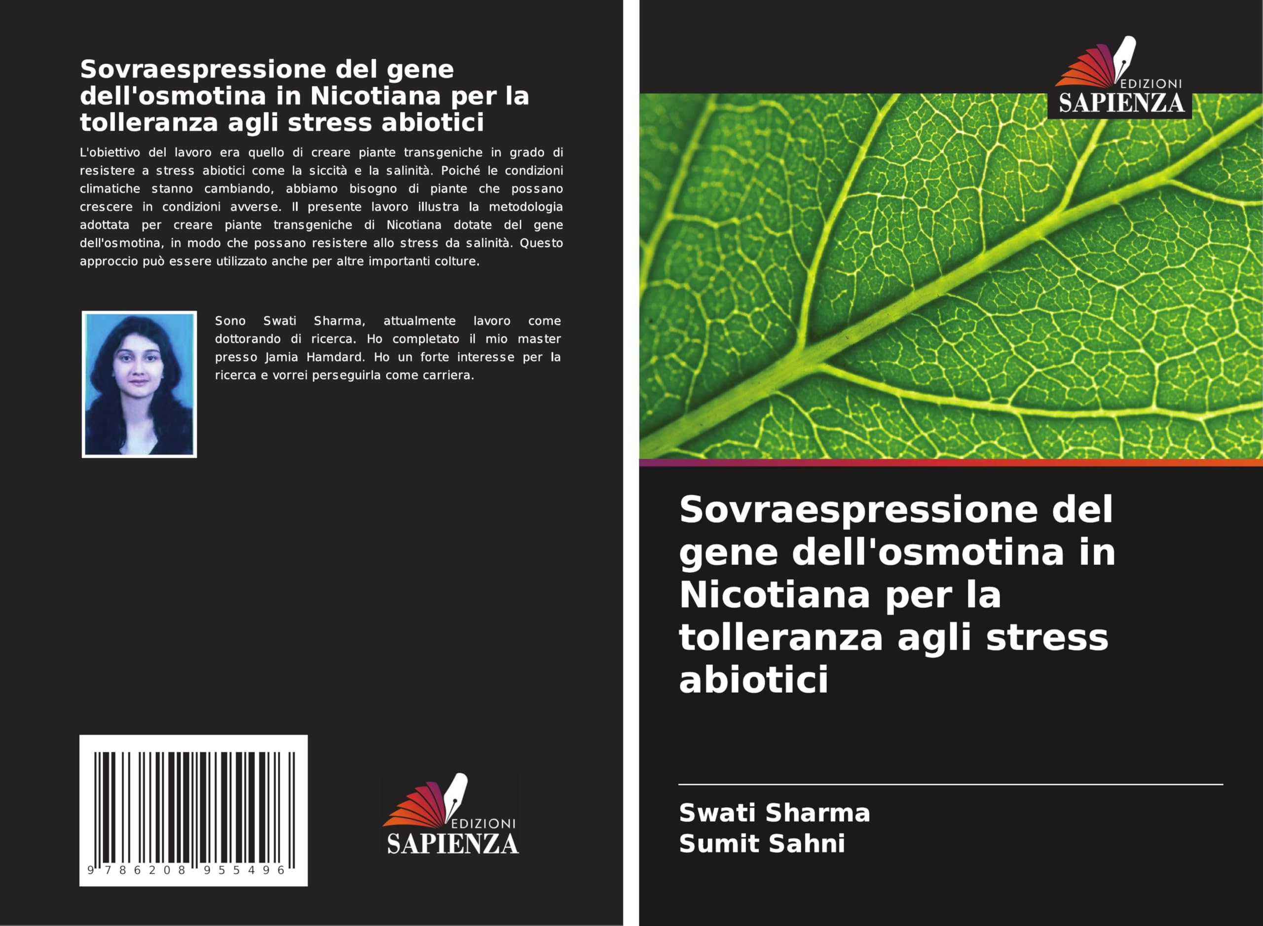 Sovraespressione del gene dell'osmotina in Nicotiana per la tolleranza agli stress abiotici Natural Sciences