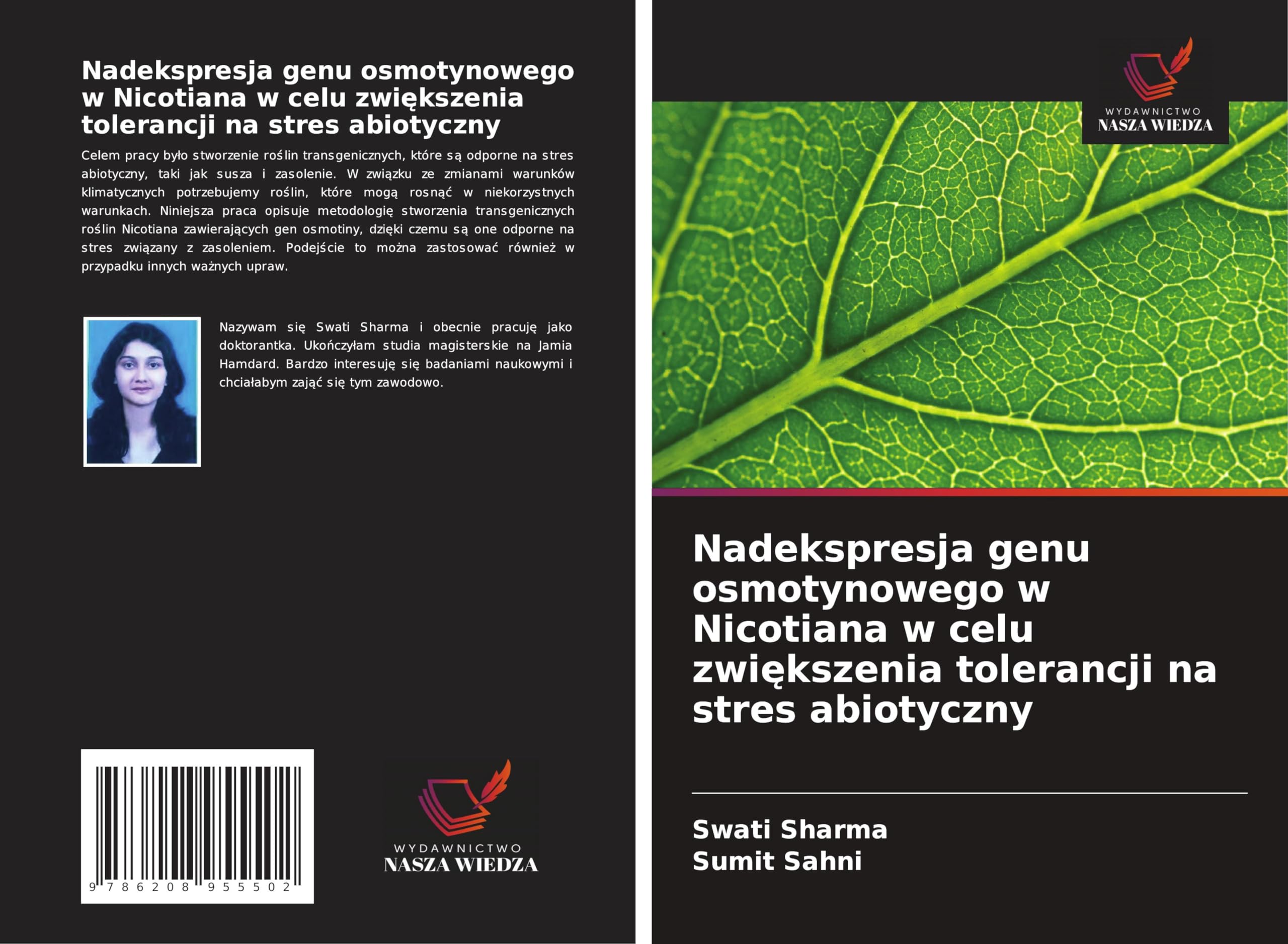 Nadekspresja genu osmotynowego w Nicotiana w celu zwi¿kszenia tolerancji na stres abiotyczny Natural Sciences